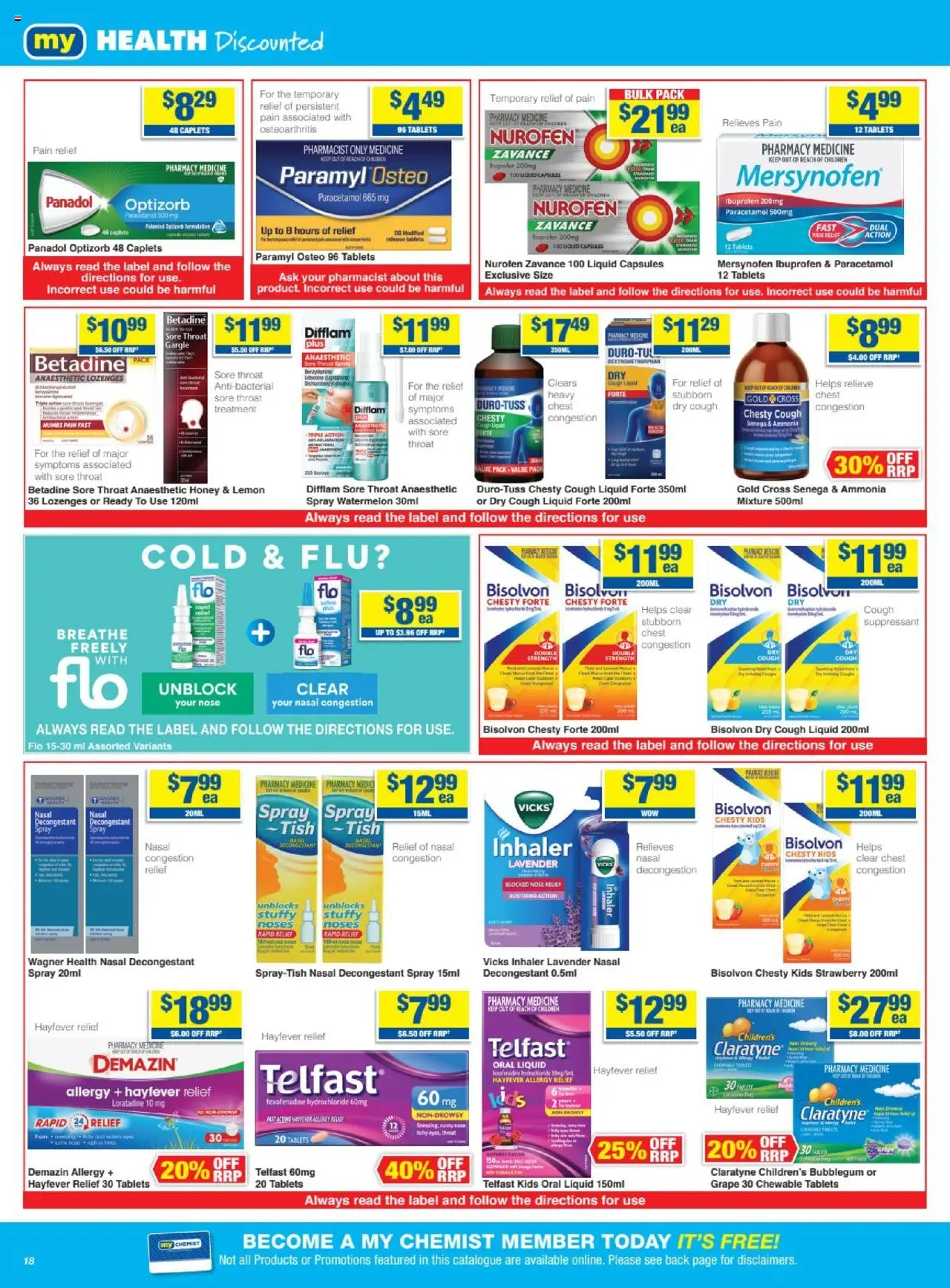 My Chemist catalogue - valid from 26.06.2025 | Page: 18 | Products: Honey, Treatment, Tablets, Pain relief