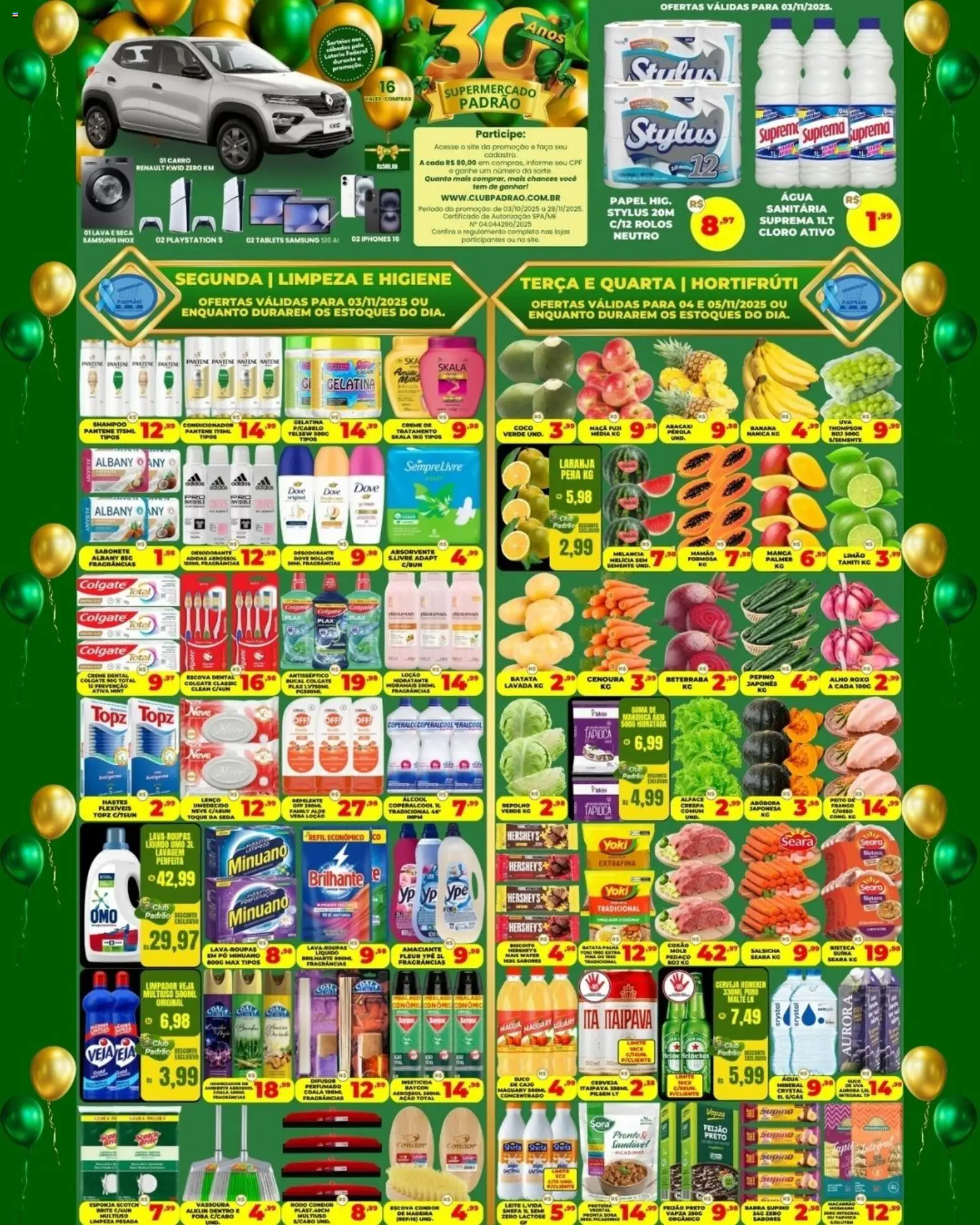Supermercado Padrão Folheto - válido de 03.11.2025 | Página: 1 | Produtos: Pera, Abóbora, Escova, Batata