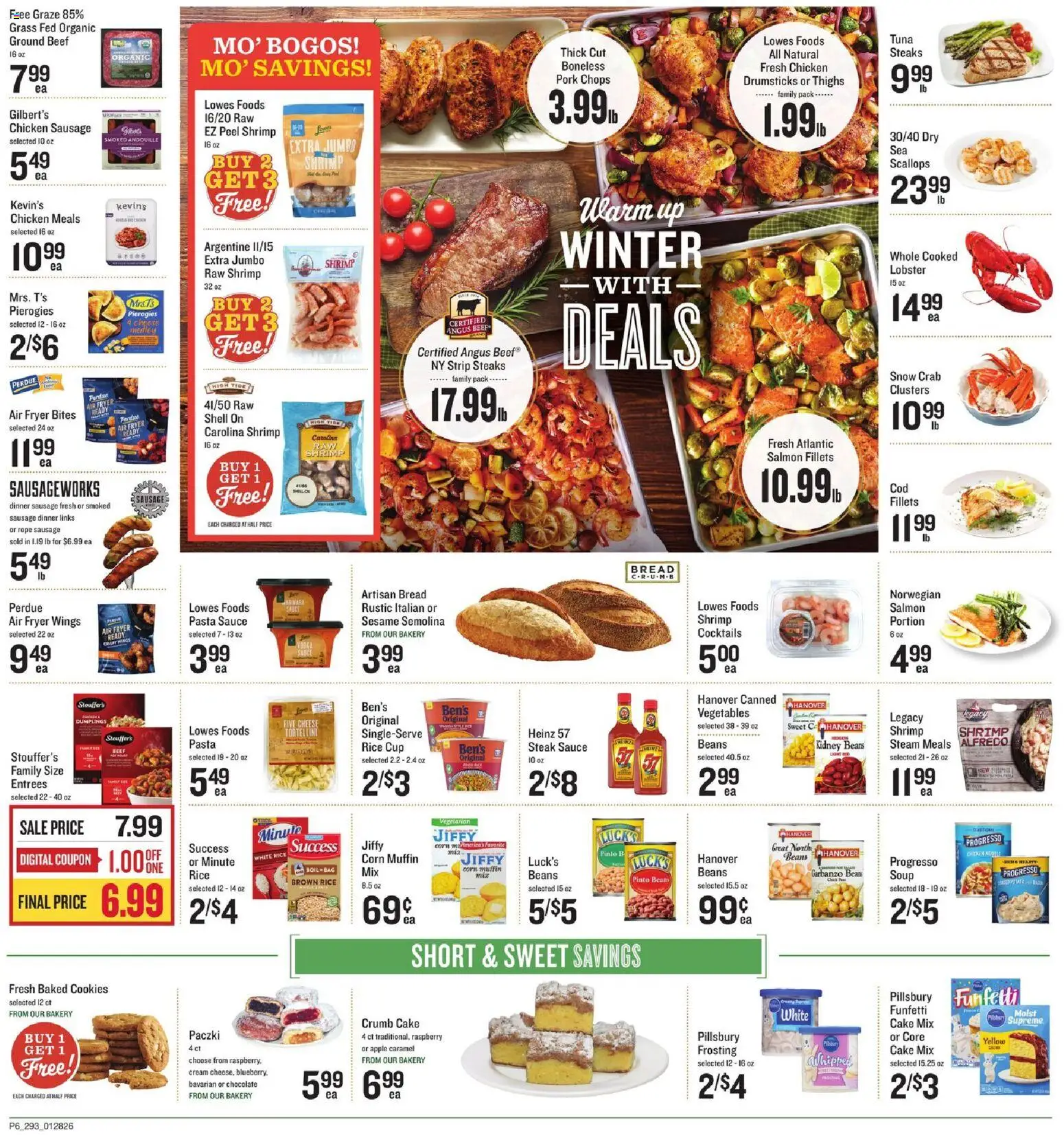 Lowes Foods Weekly Ad - SC - valid from 28.01.2026 | Page: 9 | Products: Bread, Chocolate, Pork, Pasta