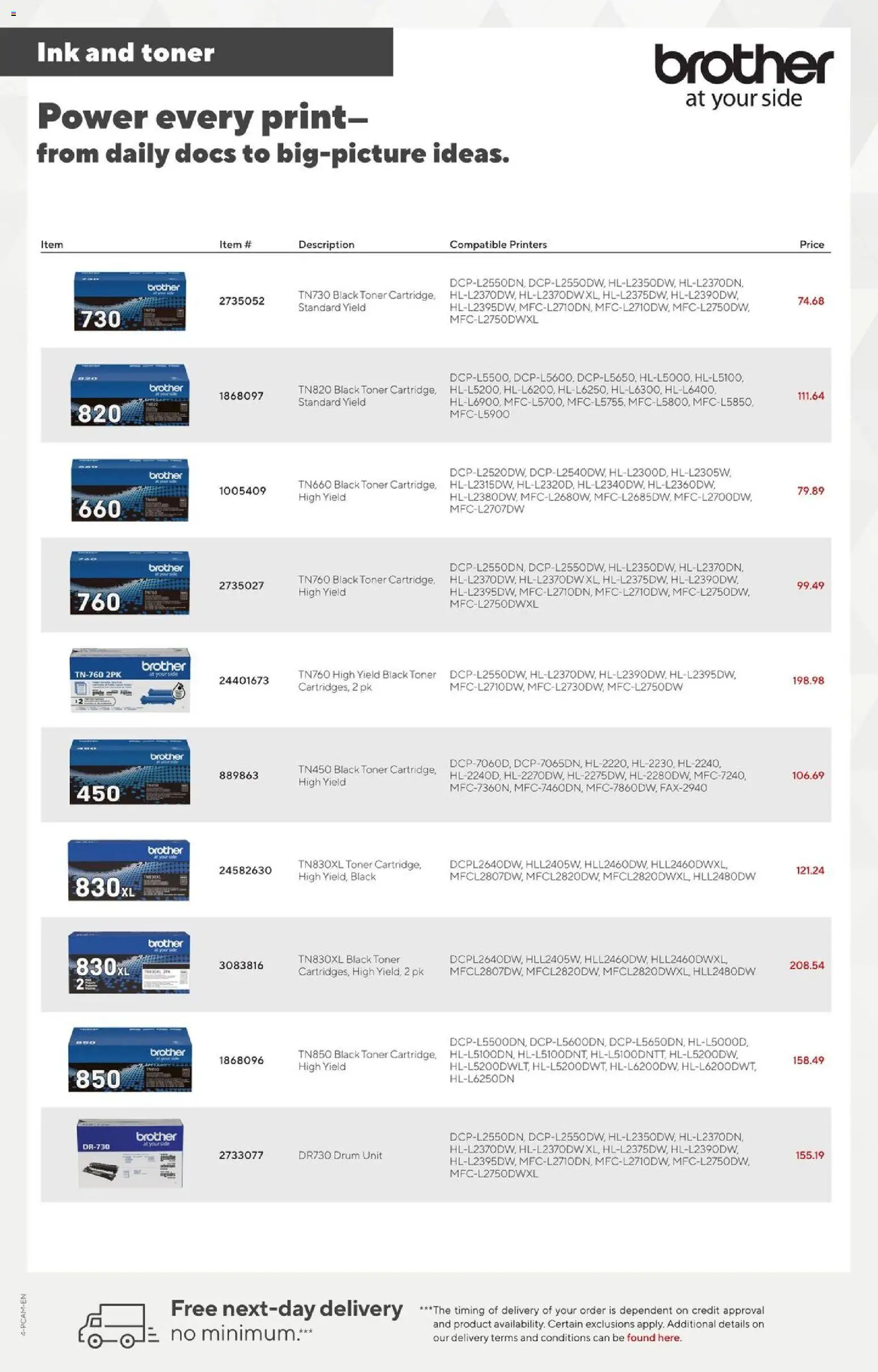 Staples flyer valid from 06.03.2026 | Page: 4 | Products: Toner