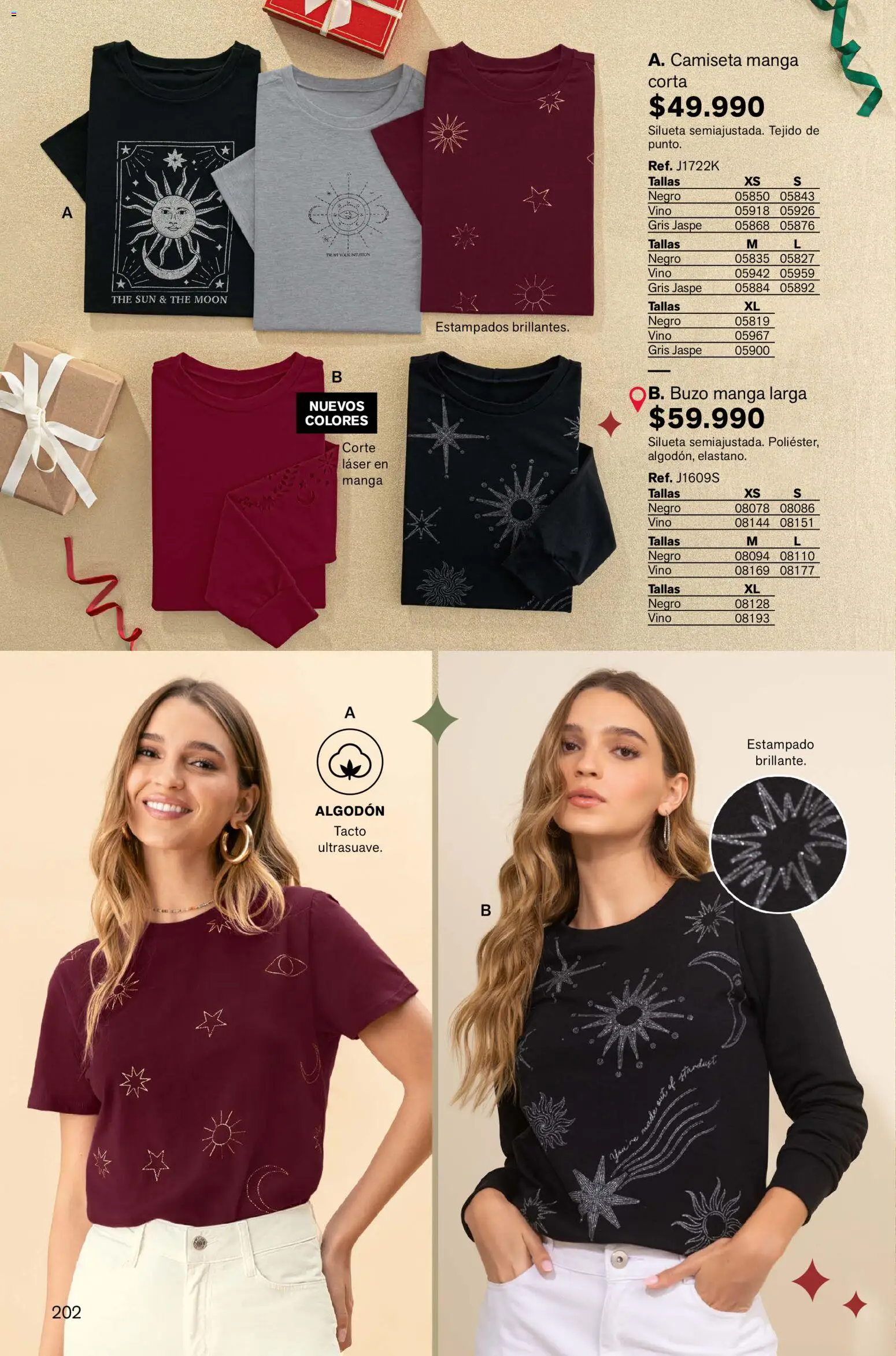 Leonisa revista - valida desde el 13.11.2025 | Página: 202 | Productos: Algodón, Buzo, Camiseta, Vino