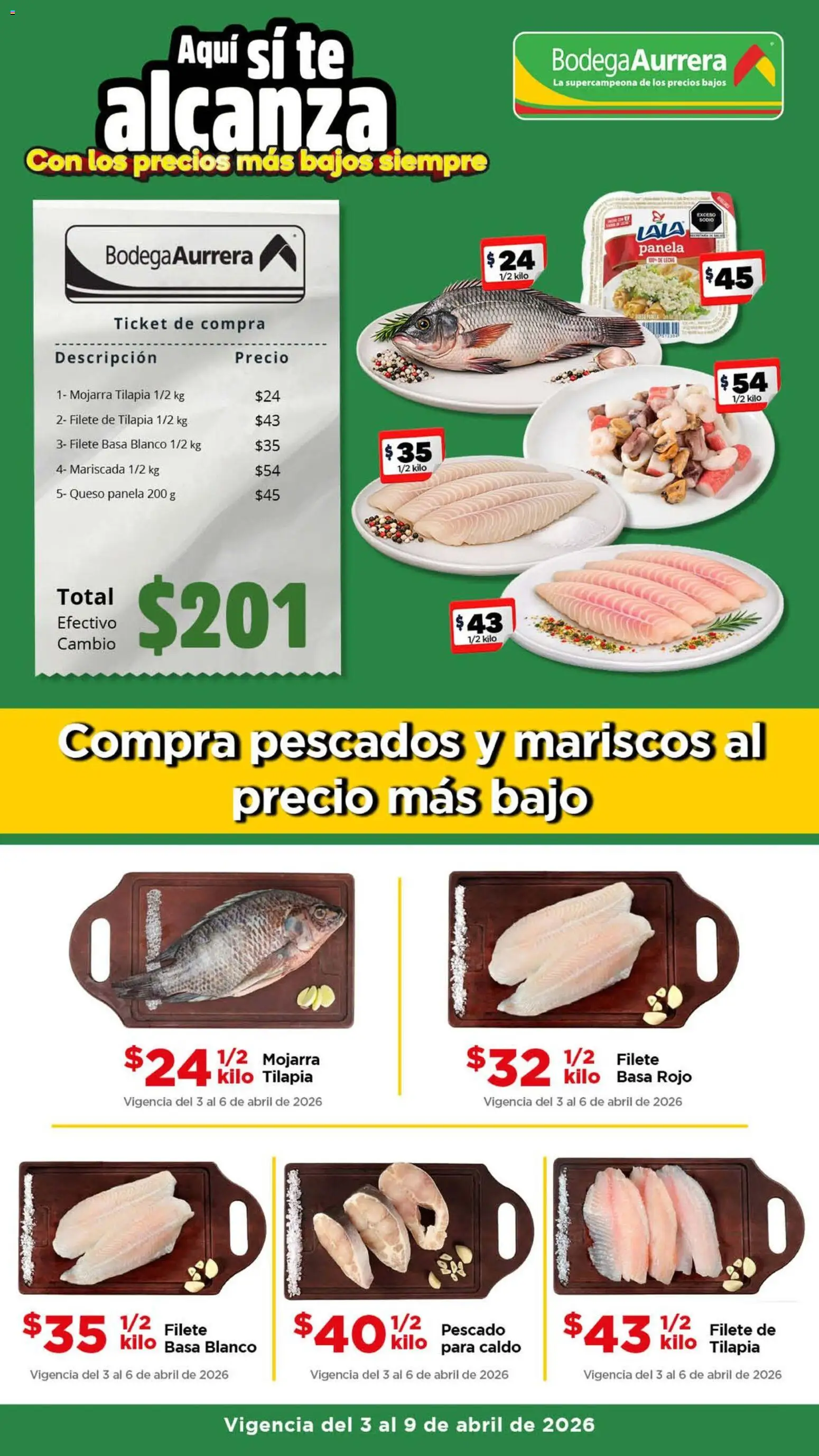 Nuevas ofertas de Bodega Aurrerá válidas en toda la República Mexicana desde el 03.04.2026. ¡Encuentra las mejores ofertas en Bodega Aurrerá folleto Ofertas! | Página: 1 | Productos: Queso, Té
