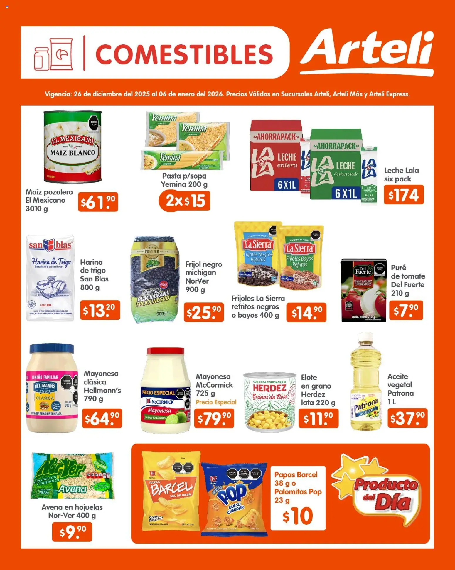 Nuevas ofertas de Arteli válidas en toda la República Mexicana desde el 26.12.2025. ¡Encuentra las mejores ofertas en Arteli folleto Quincenal! | Página: 5 | Productos: Sal, Aceite, Jugo, Pasta