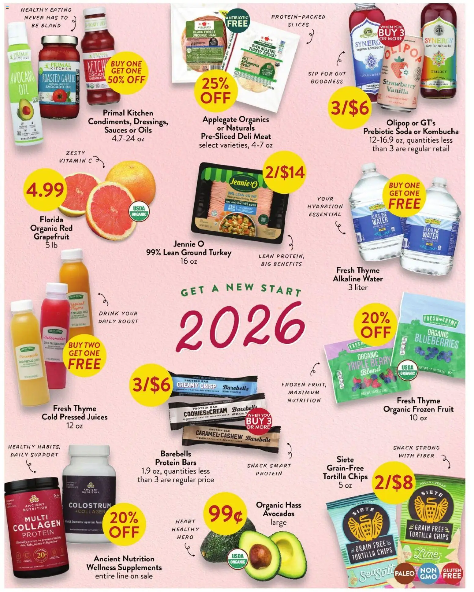 Fresh Thyme Weekly Ad - PA - valid from 31.12.2025 | Page: 3 | Products: Juice, Avocado, Grapefruit, Watermelon