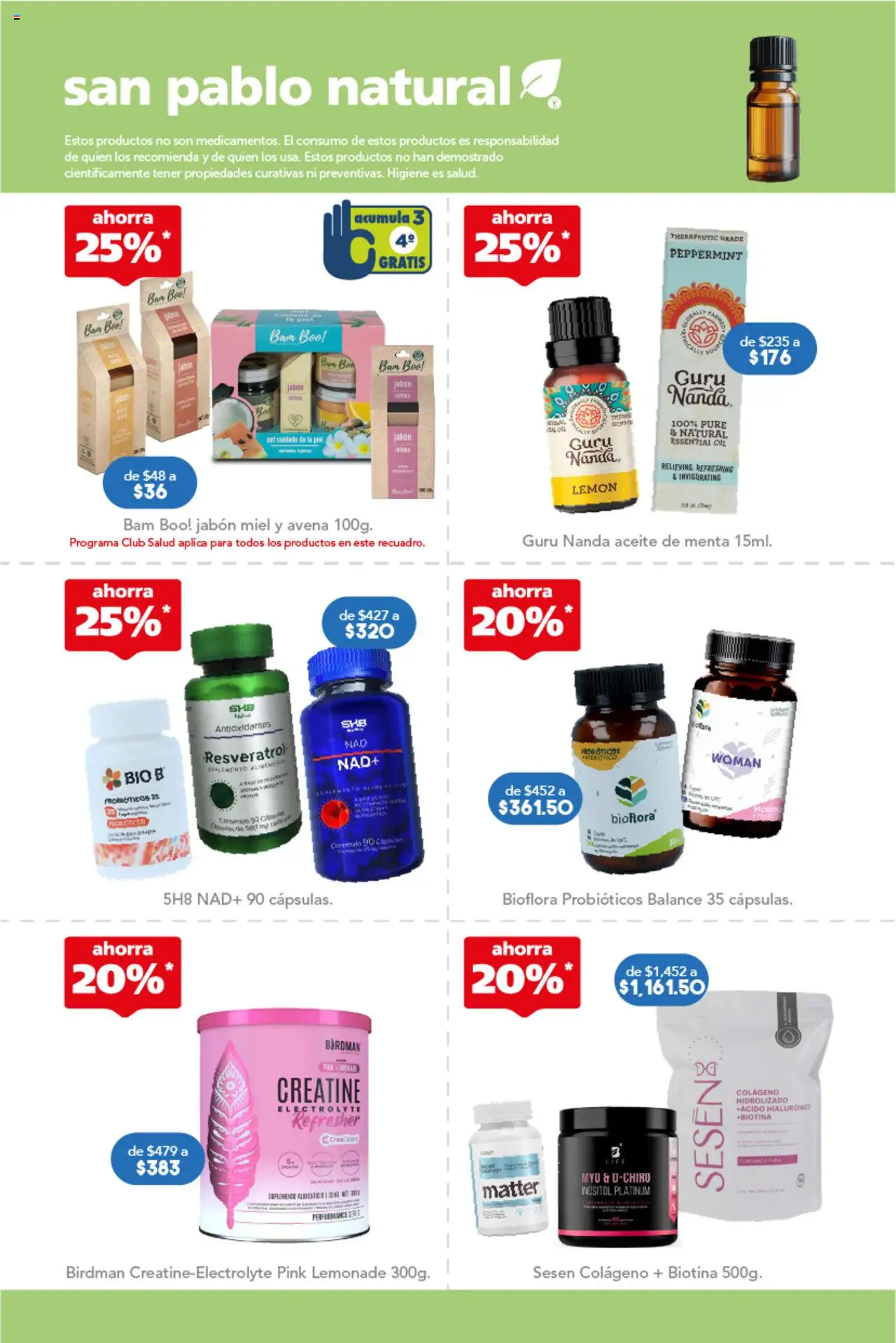 Nuevas ofertas de Farmacia San Pablo válidas en toda la República Mexicana desde el 19.10.2025. ¡Encuentra las mejores ofertas en Farmacia San Pablo catálogo! | Página: 6 | Productos: Avena, Aceite, Jabón