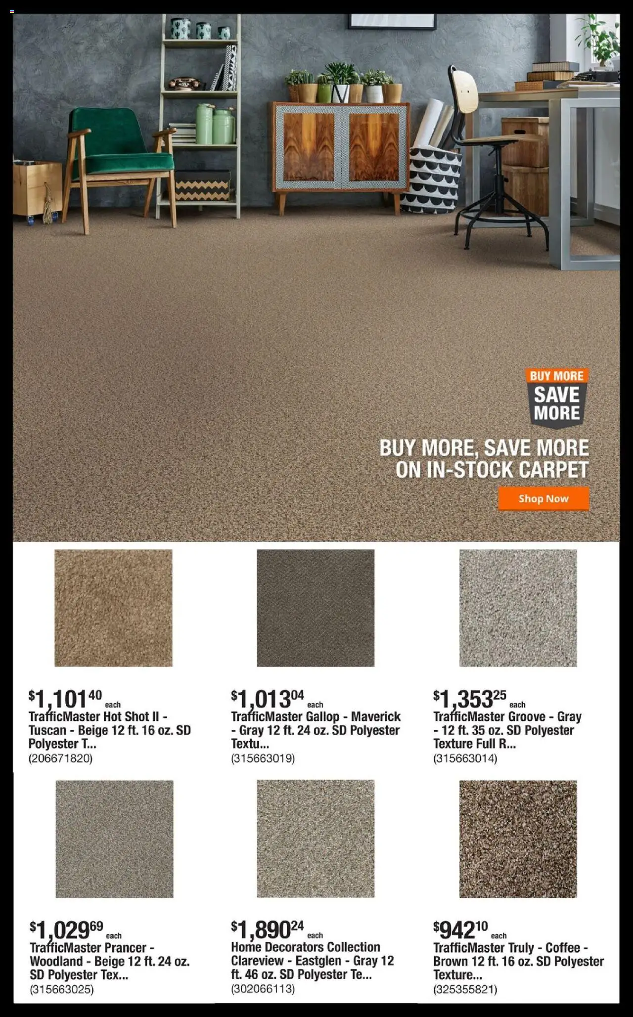 Home Depot Shop Pro Ad - FL - valid from 06.10.2025 | Page: 5 | Products: Carpet, Coffee