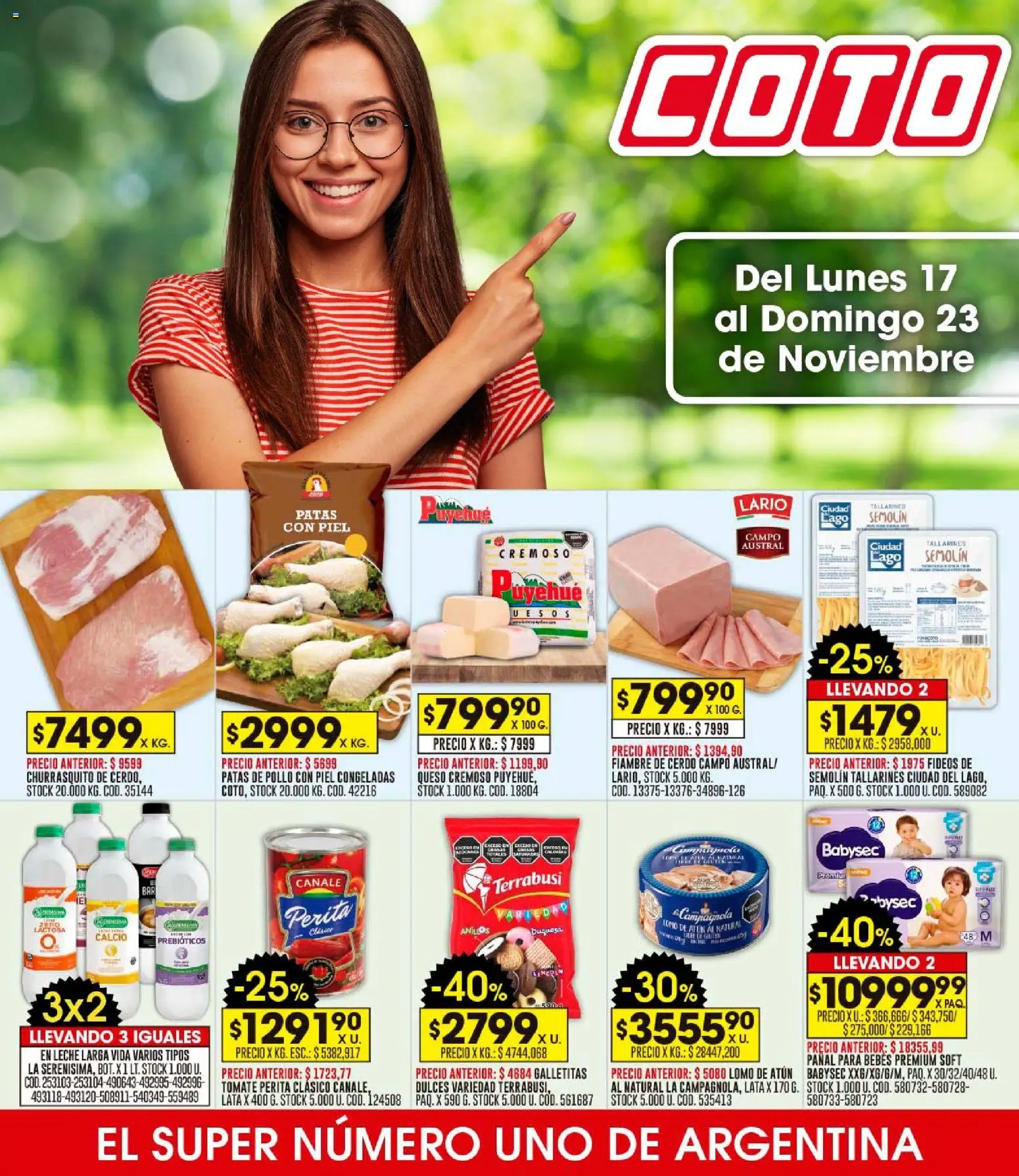 Coto - Ofertas │ válido desde el 17.11.2025 | Página: 1 | Productos: Galletitas, Pollo, Leche, Queso