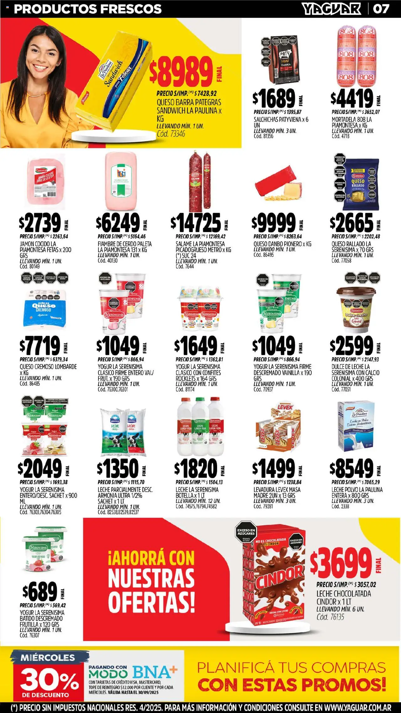 Yaguar - Misiones │ válido desde el 08.09.2025 | Página: 9 | Productos: Botella, Frutilla, Mortadela, Jamón