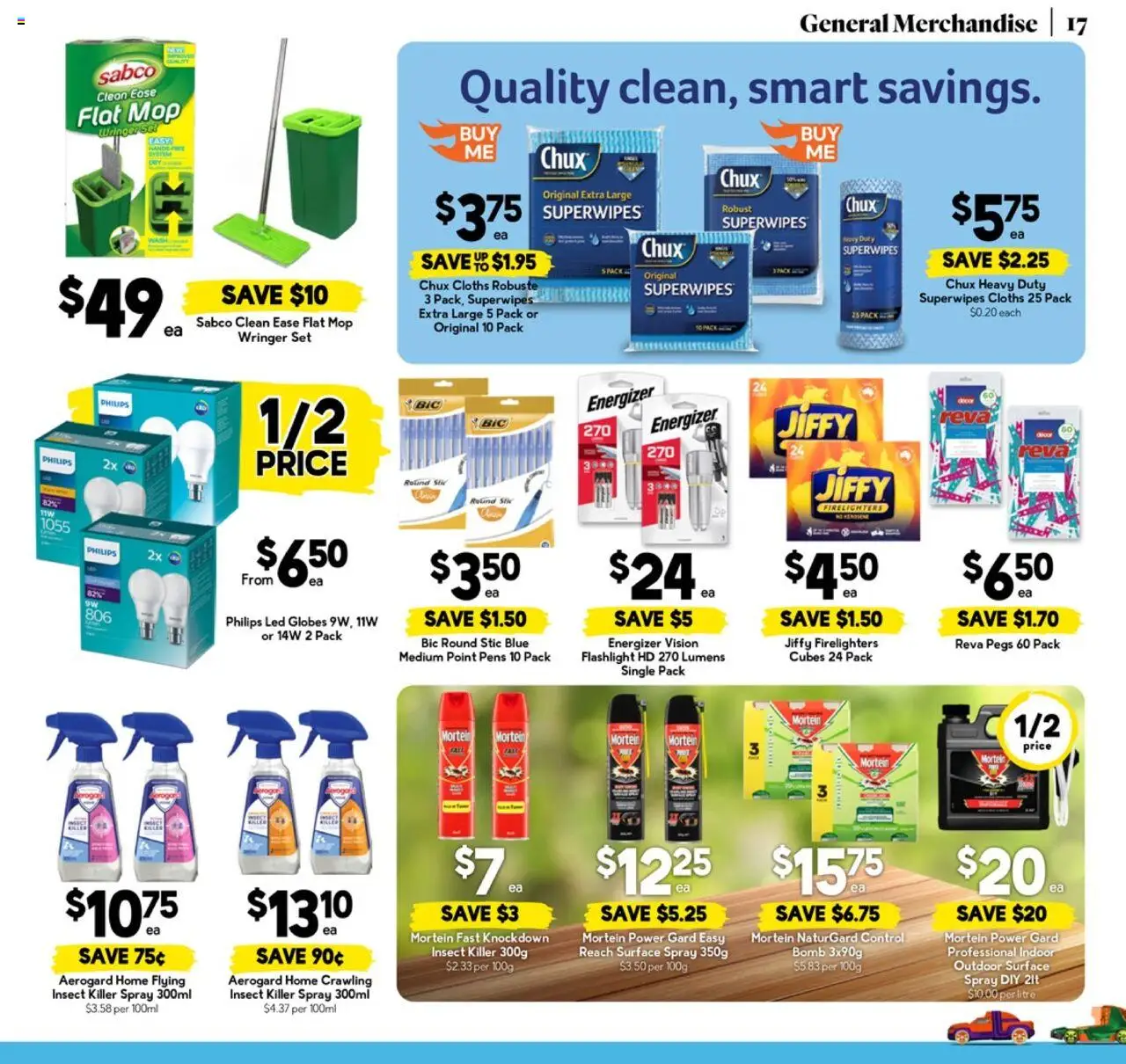 Drakes catalogue - valid from 15.10.2025 | Page: 17 | Products: Mop, Flashlight