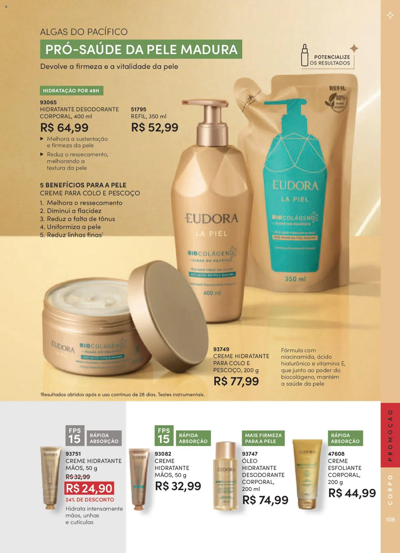Eudora Folheto - válido de 10.11.2025 | Página: 109 | Produtos: Desodorante, Óleo, Creme