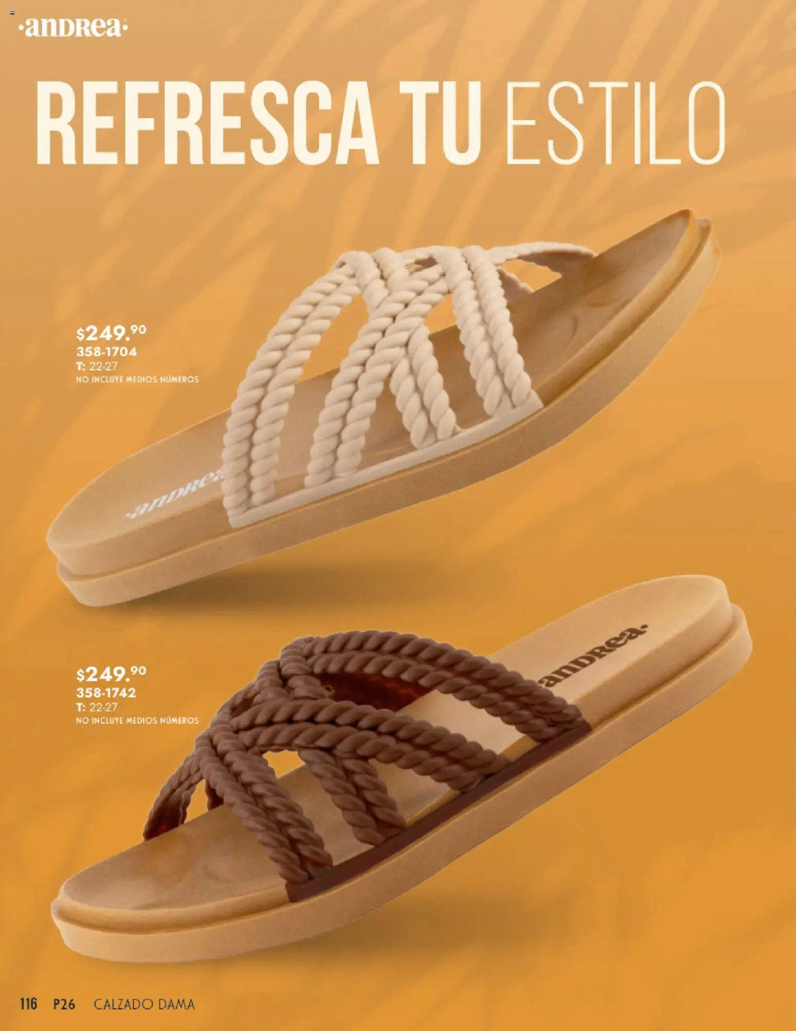 Nuevas ofertas de Andrea válidas en toda la República Mexicana desde el 25.01.2026. ¡Encuentra las mejores ofertas en Andrea catálogo Calzado Dama! | Página: 116