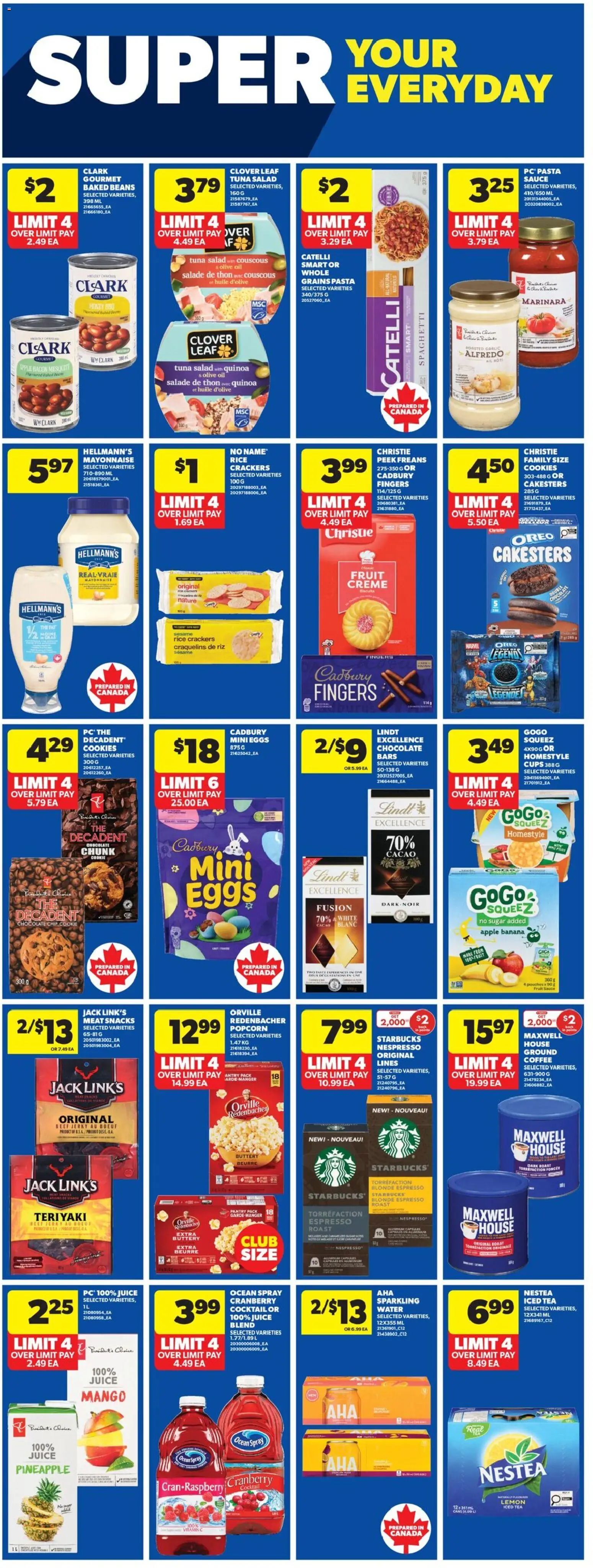 Real Canadian Superstore flyer valid from 26.02.2026 | Page: 11 | Products: Pasta, Cookies, Eggs, Juice