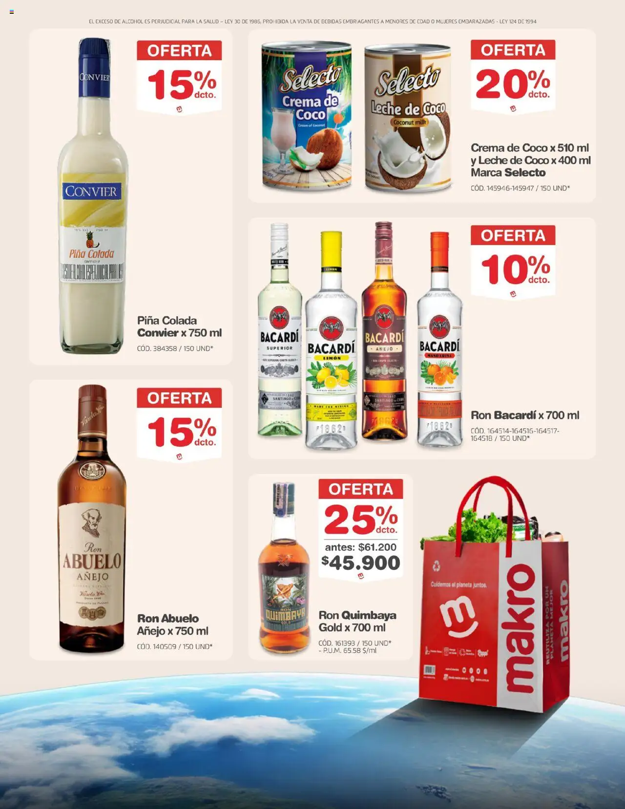 Makro revista - valida desde el 19.09.2025 | Página: 8 | Productos: Crema, Ron, Leche, Tintura