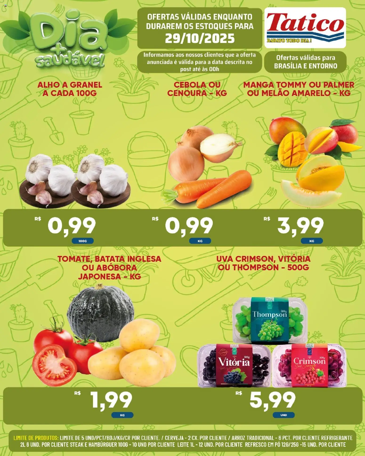 Tatico Folheto - válido de 29.10.2025 | Página: 6 | Produtos: Melão, Abóbora, Cebola, Pó