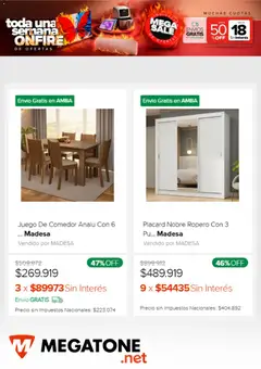 Vista previa Megatone catálogo válido desde el 24.03.2026 | Página: 5 | Productos: Juego de comedor, Placard