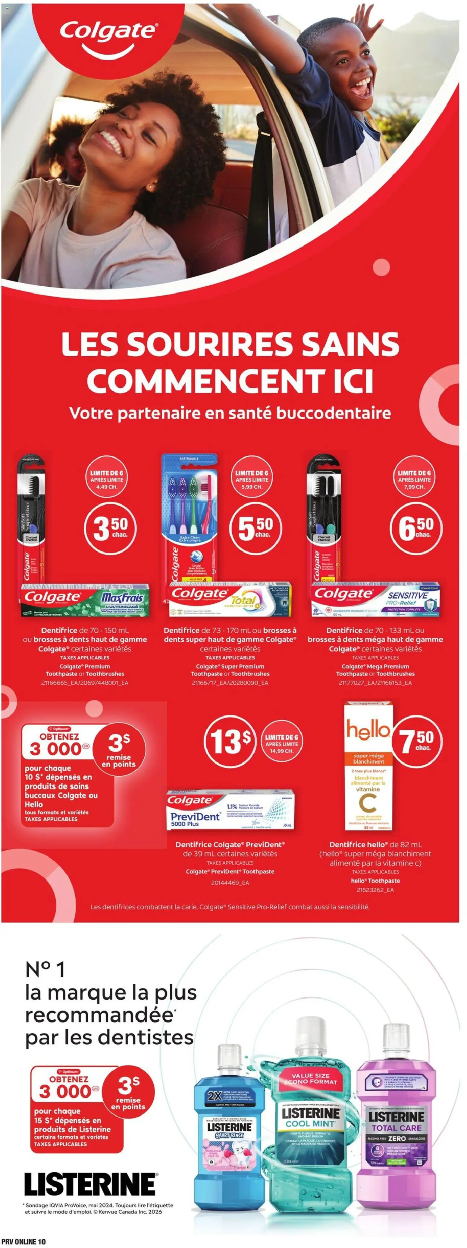 Provigo flyer valid from 09.04.2026 | Page: 11 | Products: Toothpaste