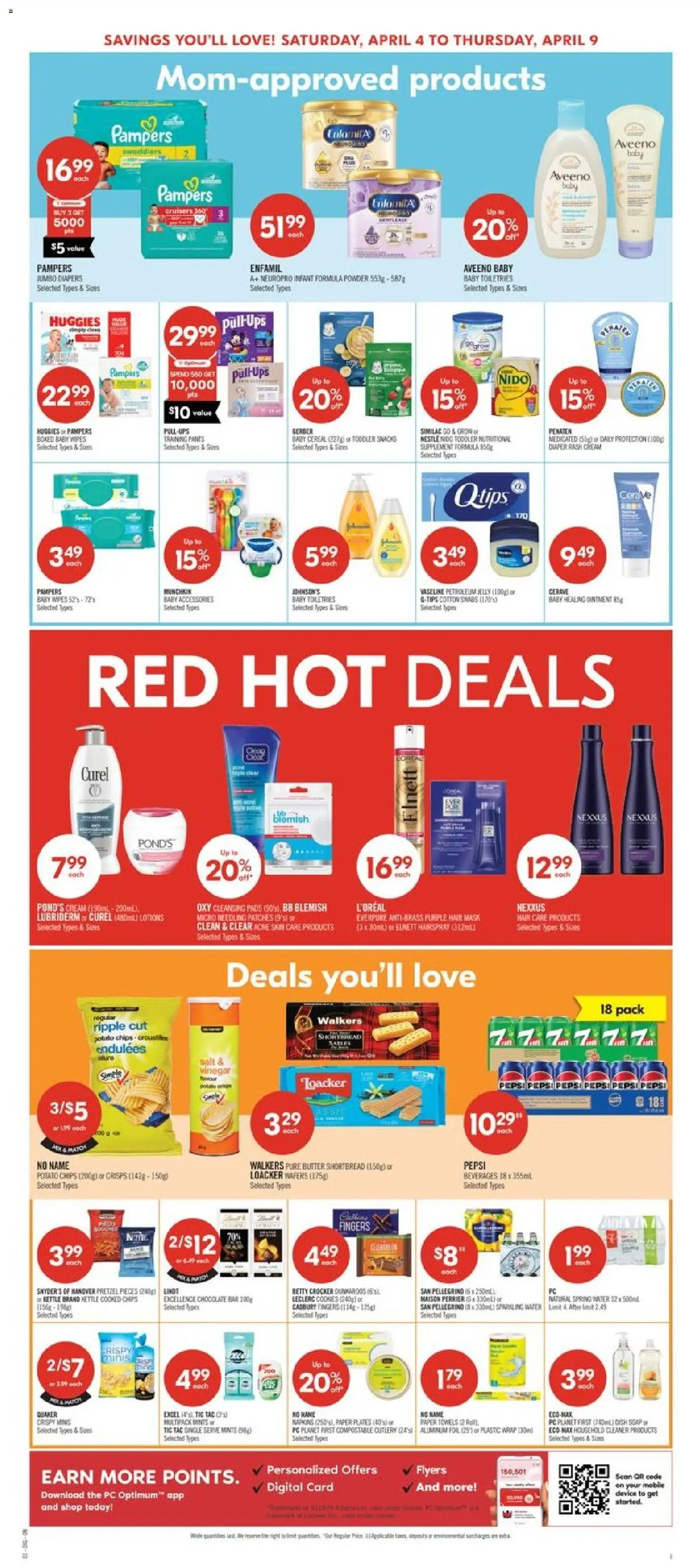 Shoppers flyer valid from 03.04.2026 | Page: 15 | Products: Chips, Powder, Soap, Chocolate