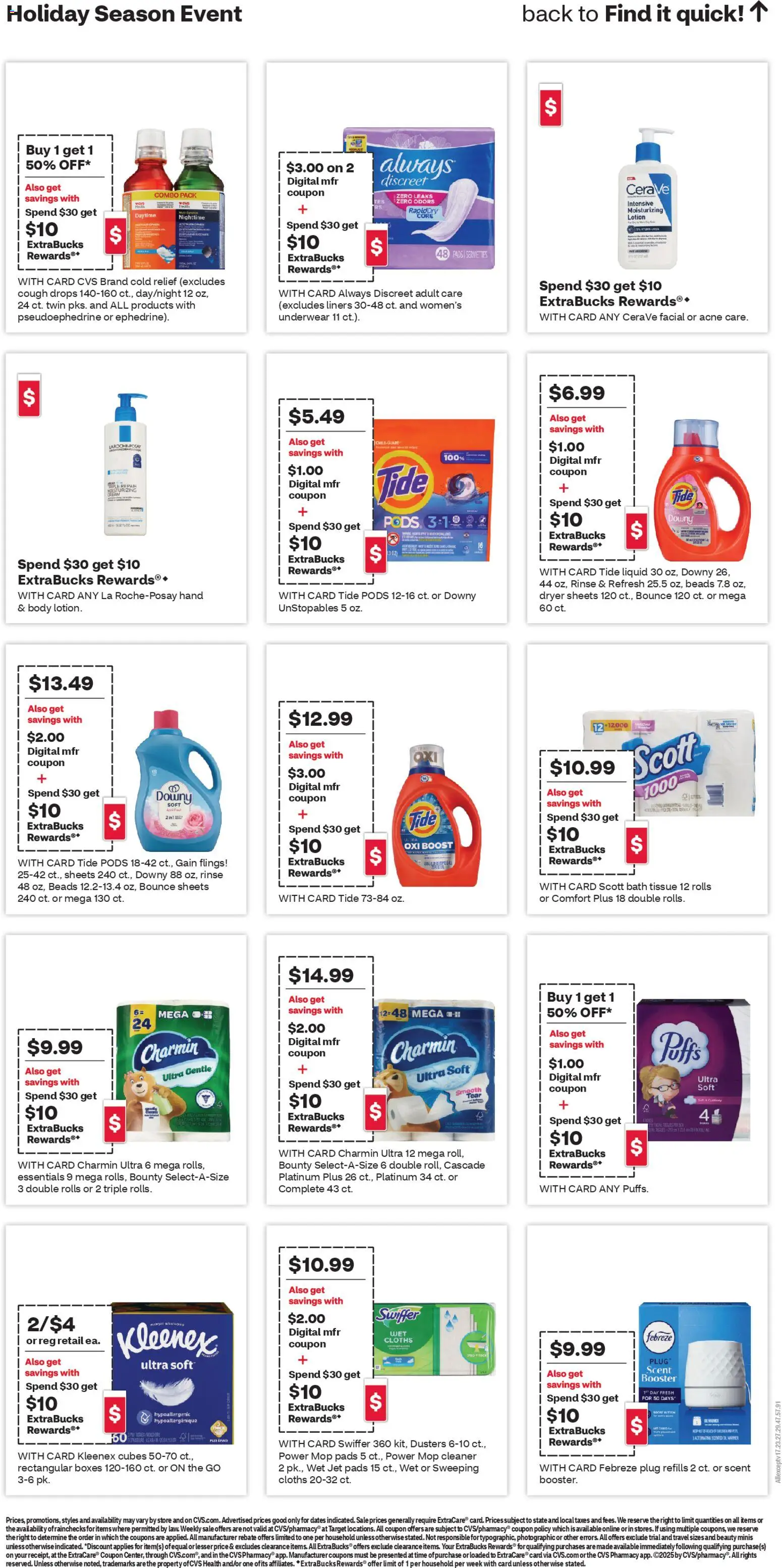 CVS Pharmacy Weekly Ad - TX - valid from 21.12.2025 | Page: 20 | Products: Bath, Pads, Underwear, Dryer