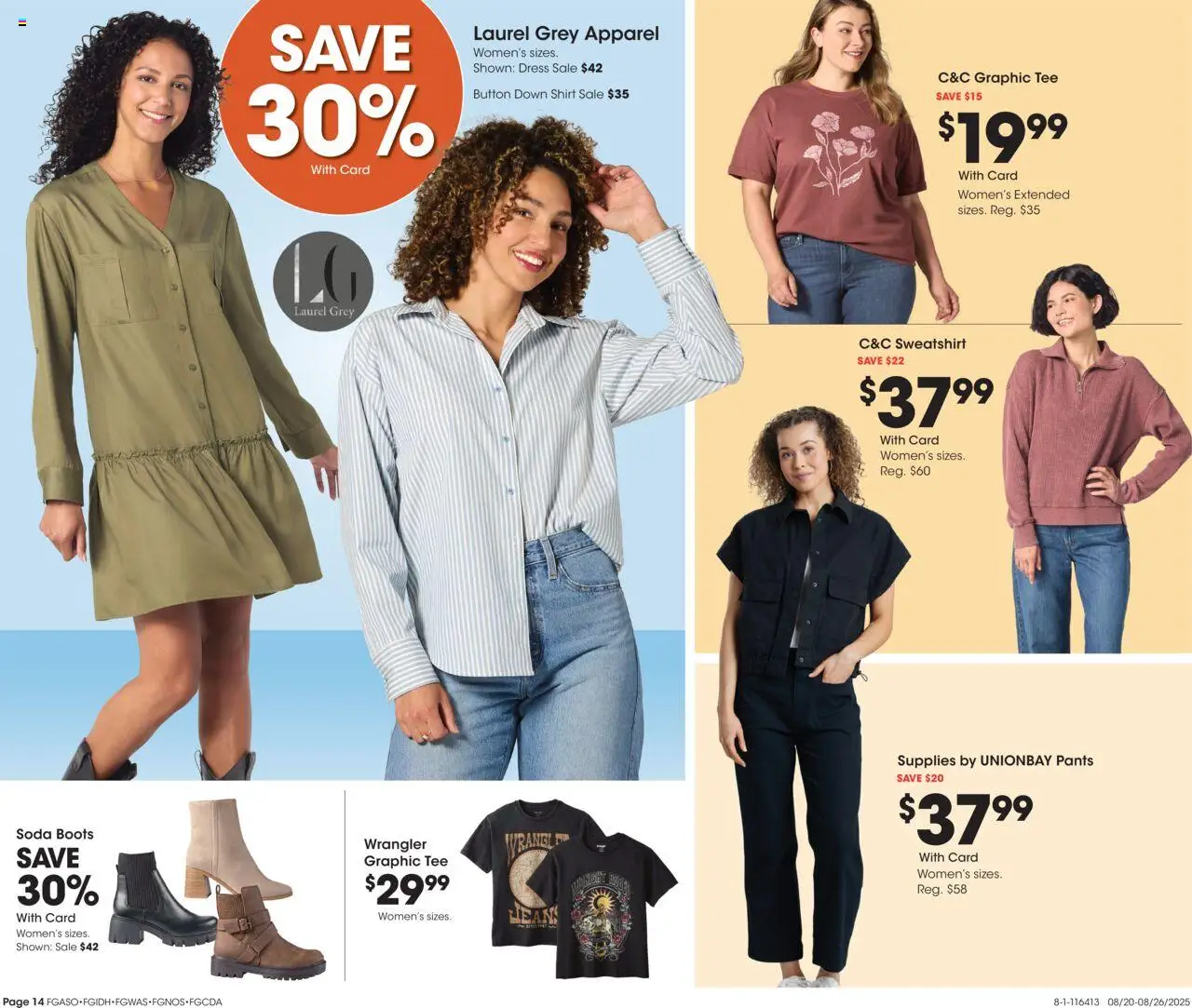 Fred Meyer Home & Apparel - valid from 20.08.2025 | Page: 17 | Products: Shirt, Pants, Boots, Dress