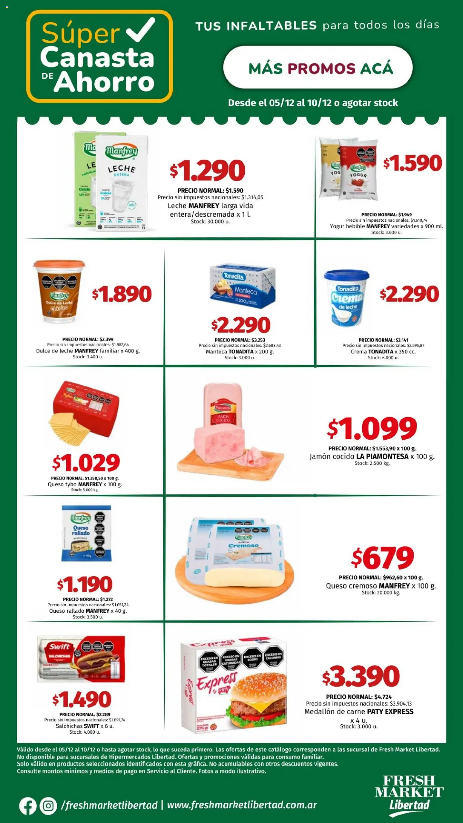 Hipermercado Libertad catálogo │ válido desde el 05.12.2025 | Página: 2 | Productos: Jamón cocido, Manteca, Jamón, Canasta
