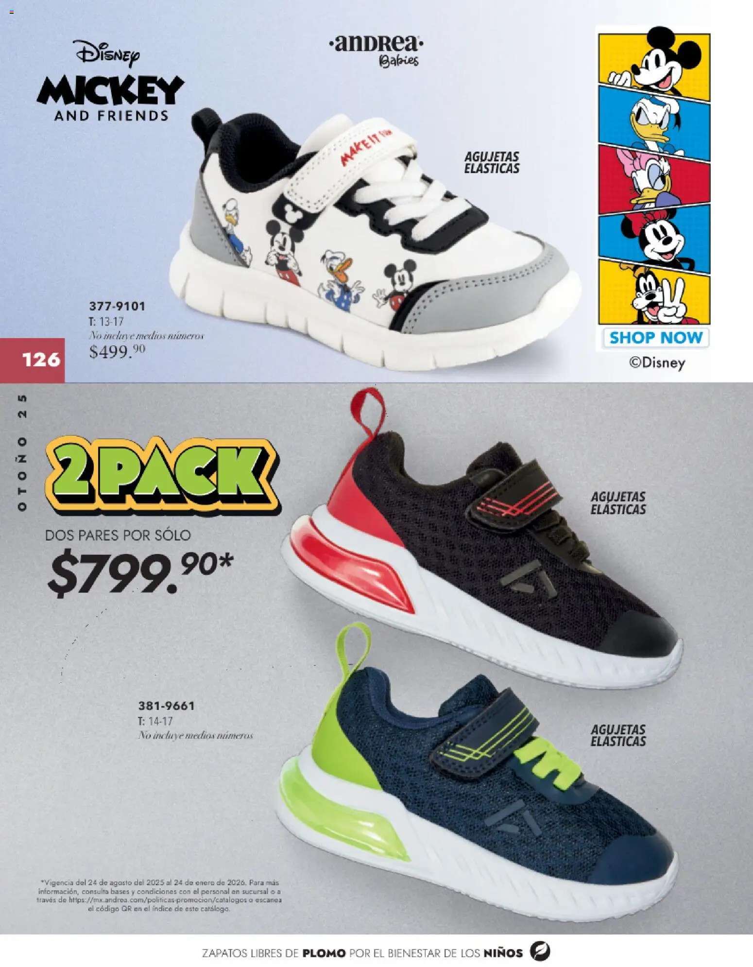 Nuevas ofertas de Andrea válidas en toda la República Mexicana desde el 26.11.2025. ¡Encuentra las mejores ofertas en Andrea catálogo Infantil Baby otoño 2025! | Página: 38 | Productos: Zapatos