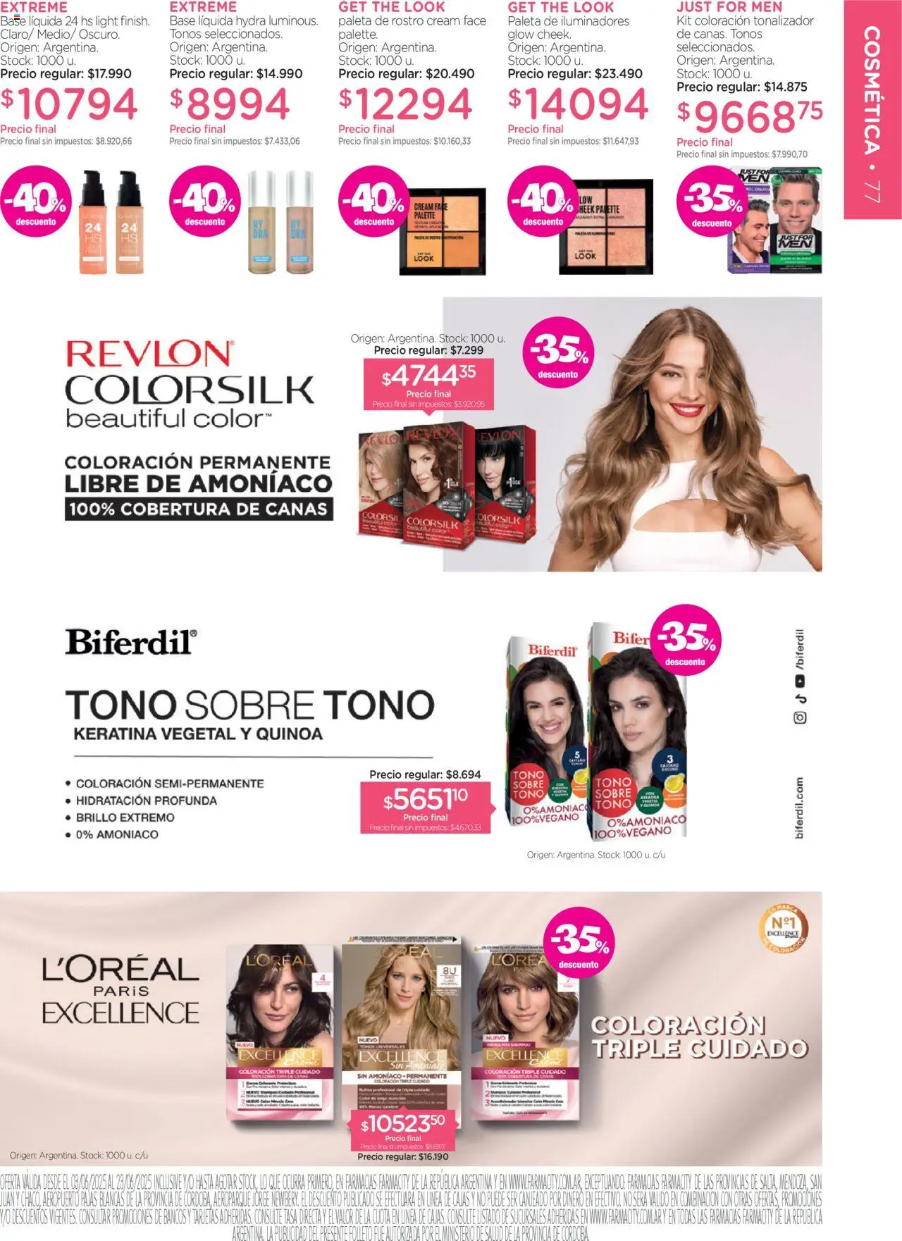 Farmacity catálogo │ válido desde el 03.06.2025 | Página: 77 | Productos: Sobre, Brillo, Paleta