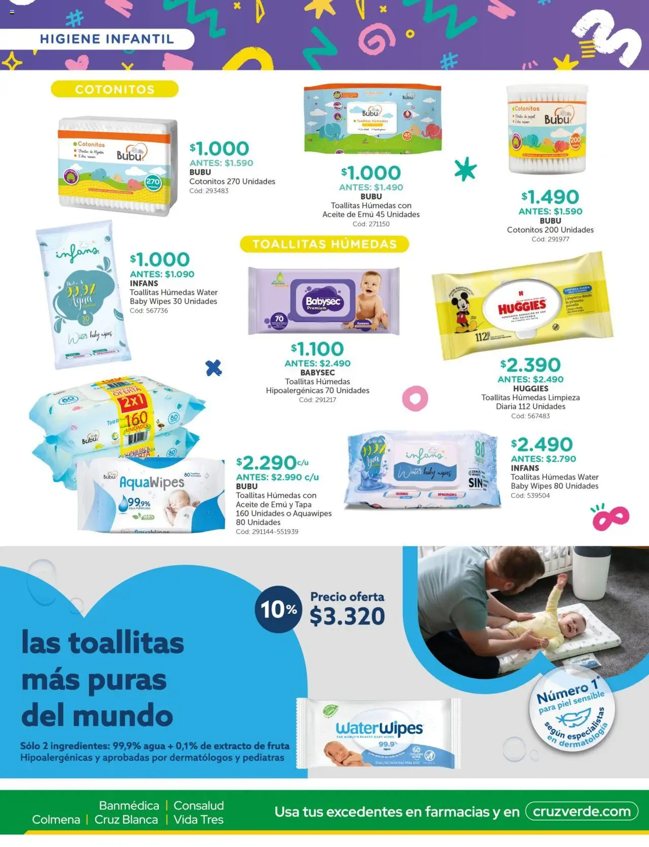Día del Niño Cruz Verde │ válido desde el 01.08.2025 | Página: 10 | Productos: Agua, Toallitas húmedas, Aceite