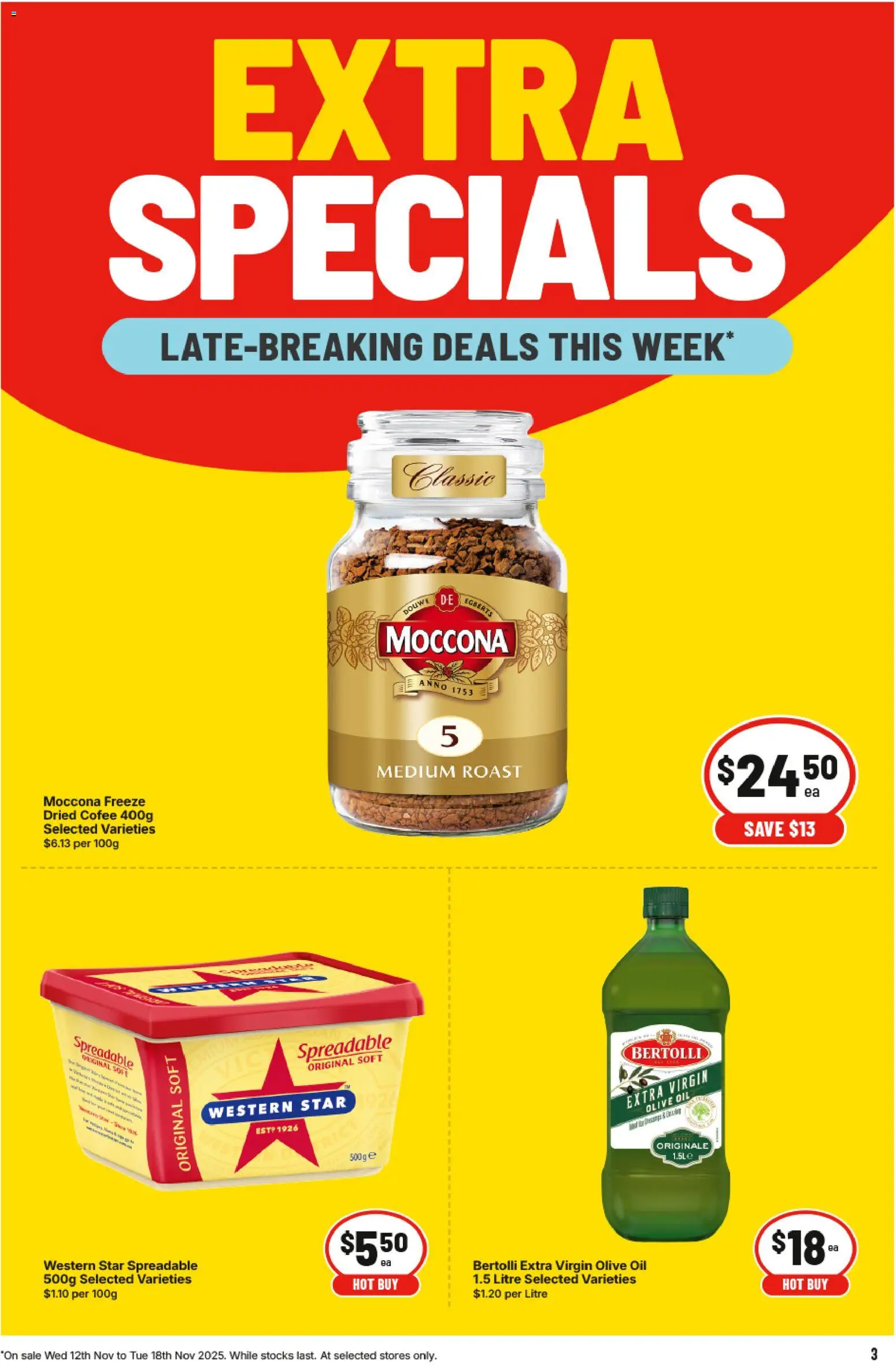 IGA catalogue - valid from 12.11.2025 | Page: 4 | Products: Oil, Olive oil, Moccona