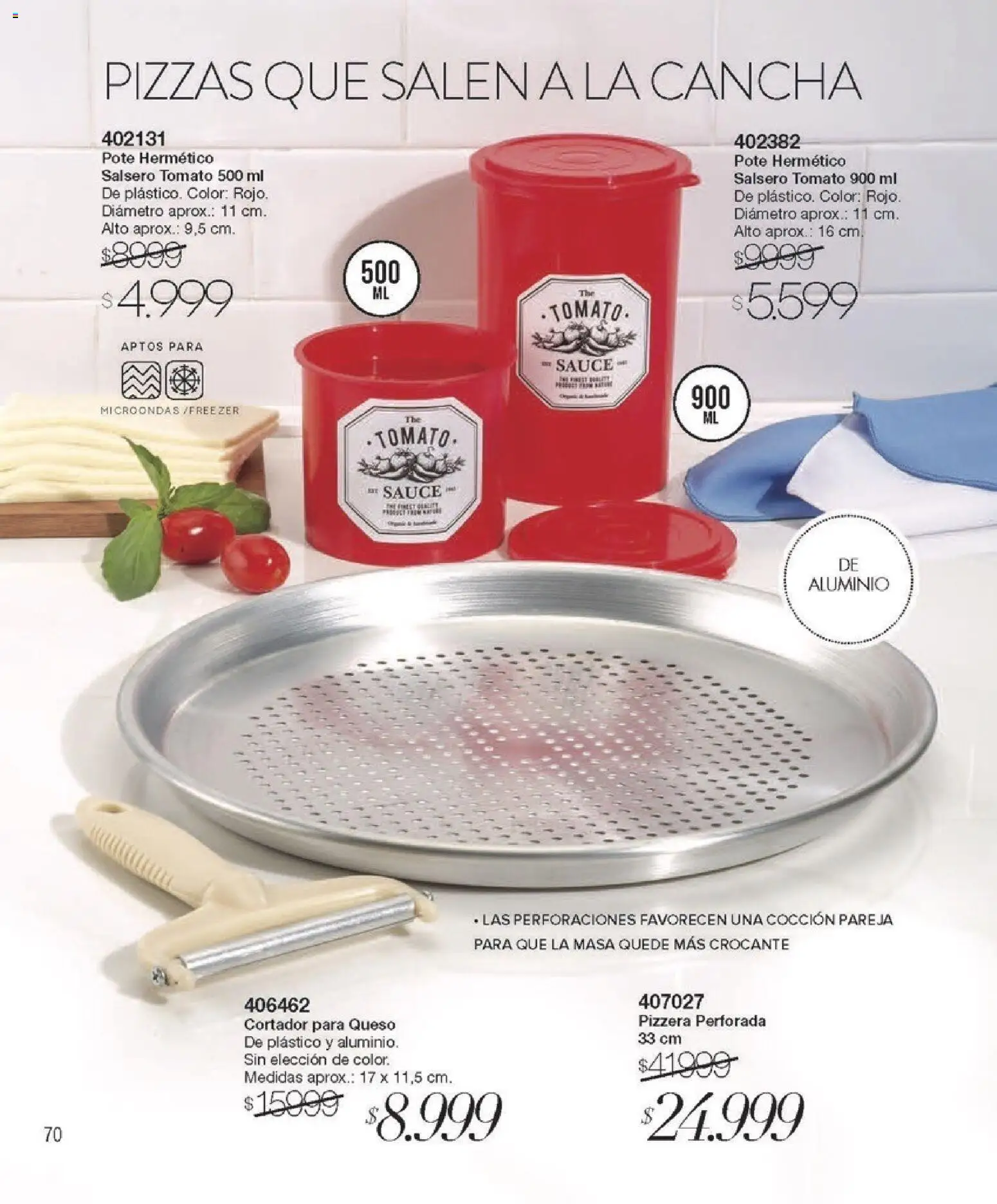 Violetta catálogo │ válido desde el 01.05.2026 | Página: 70 | Productos: Pizzera, Cortador, Microondas, Queso