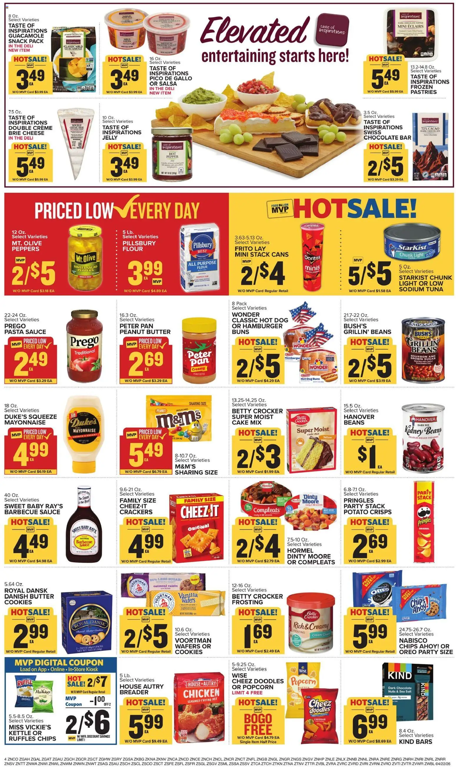 Food Lion Weekly Ad - valid from 22.04.2026 | Page: 8 | Products: Butter, Chips, Sauce, Salt