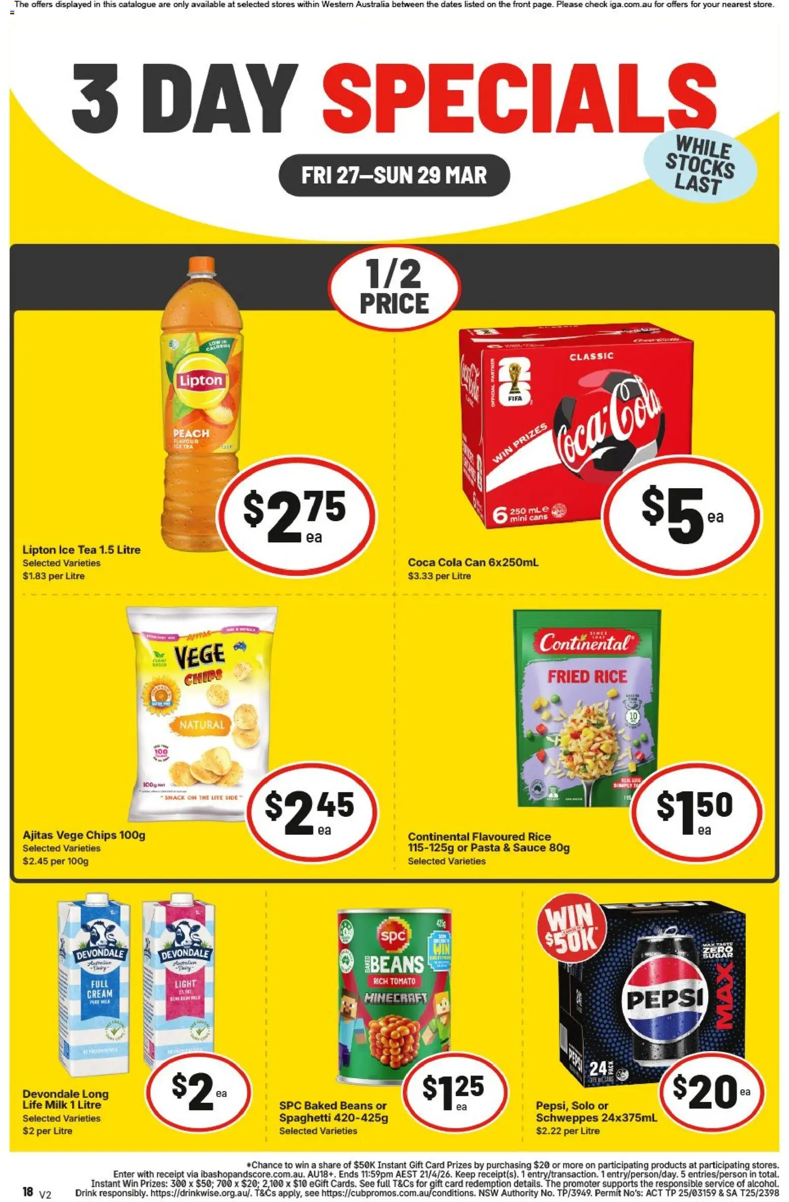 IGA catalogue - valid from 27.03.2026 | Page: 2 | Products: Plant, Tea, Chips, Peach