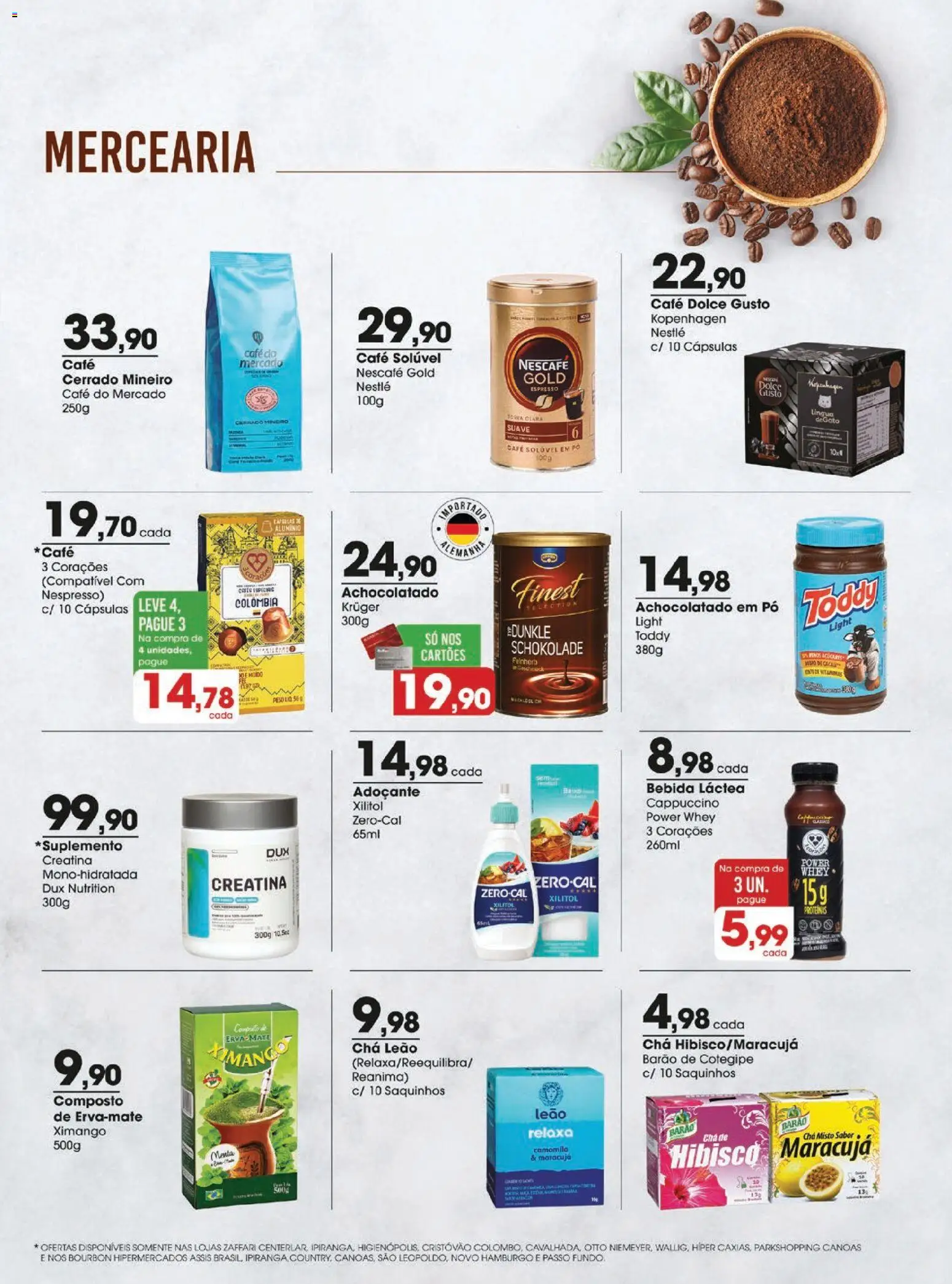 Zaffari Folheto - válido de 04.11.2025 | Página: 5 | Produtos: Maracujá, Adoçante, Café, Bebida