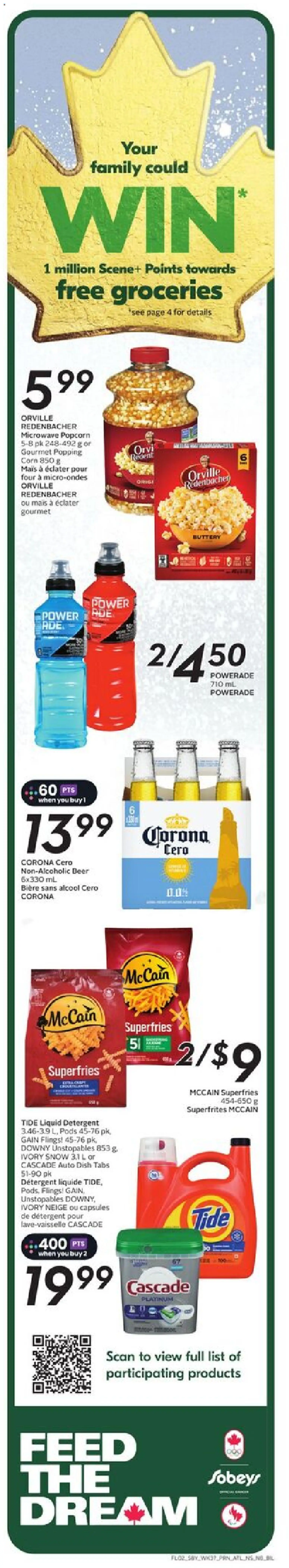 Sobeys flyer valid from 08.01.2026 | Page: 3 | Products: Detergent, Beer