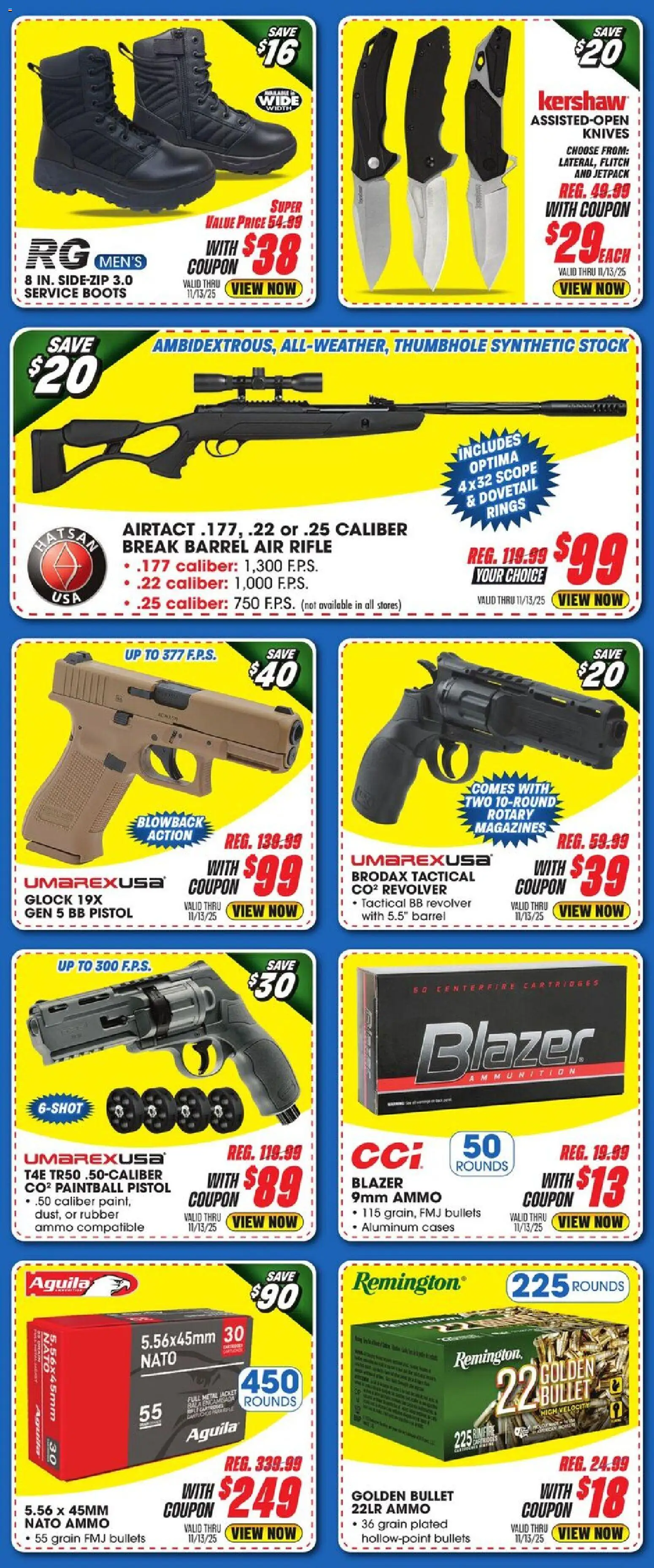 Big 5 Sporting Goods Weekly Ad - valid from 07.11.2025 | Page: 7 | Products: Jacket, Boots, Ammo, Rifle