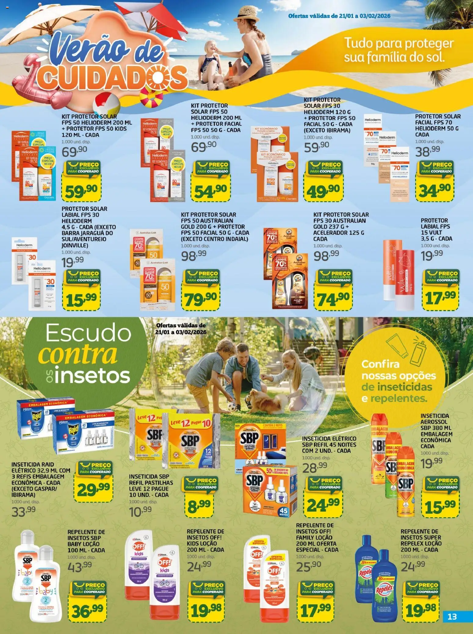 Cooper Folheto - válido de 21.01.2026 | Página: 13 | Produtos: Repelente, Protetor labial, Protetor facial, Inseticida