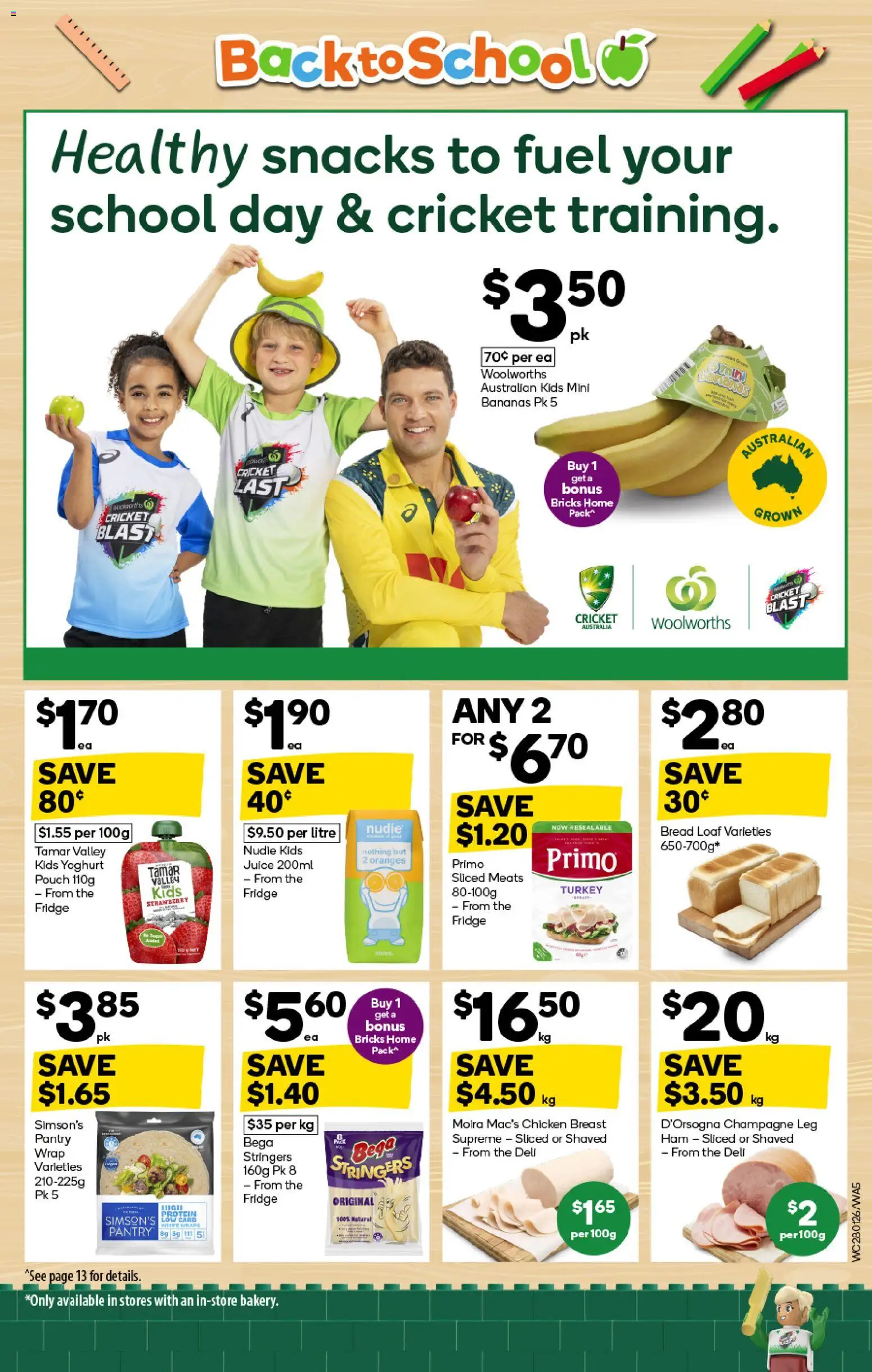 Woolworths catalogue - valid from 28.01.2026 | Page: 5 | Products: Bread, Chicken, Bananas, Fridge