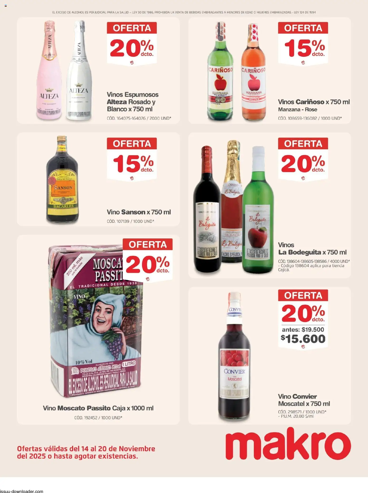 Makro revista - valida desde el 14.11.2025 | Página: 4 | Productos: Botella, Caja, Vino, Tintura