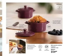 Vista previa de Mini cacerola cerámica Cerámica., Mini cacerola cerámica. (200345) 15 pts, nuevo folleto de la tienda, válido en México a partir del 28.11.2025 | Página: 75 | Productos: Horno, Cacerola, Microondas