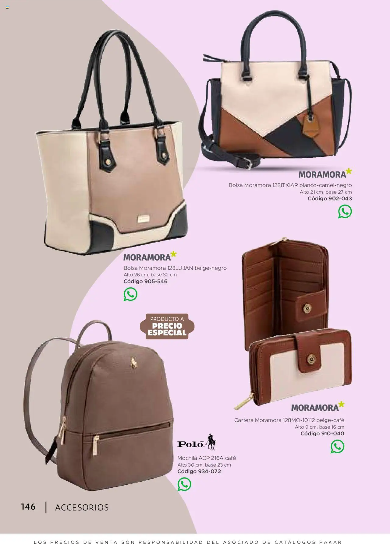 Nuevas ofertas de SC Pakar válidas en toda la República Mexicana desde el 24.07.2025. ¡Encuentra las mejores ofertas en SC Pakar Catálogo Ropa y Accesorios! | Página: 146 | Productos: Bolsa, Mochila, Café