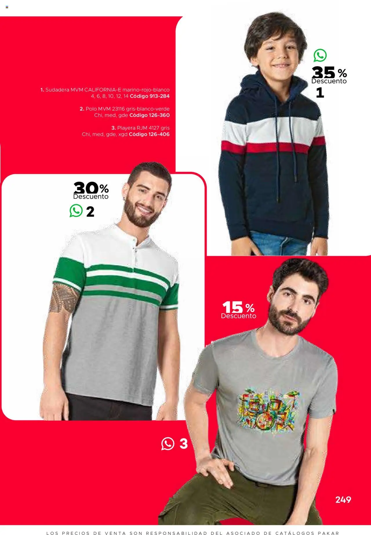 Nuevas ofertas de SC Pakar válidas en toda la República Mexicana desde el 31.01.2025. ¡Encuentra las mejores ofertas en SC Pakar catálogo Ropa! | Página: 249 | Productos: Sudadera, Playera