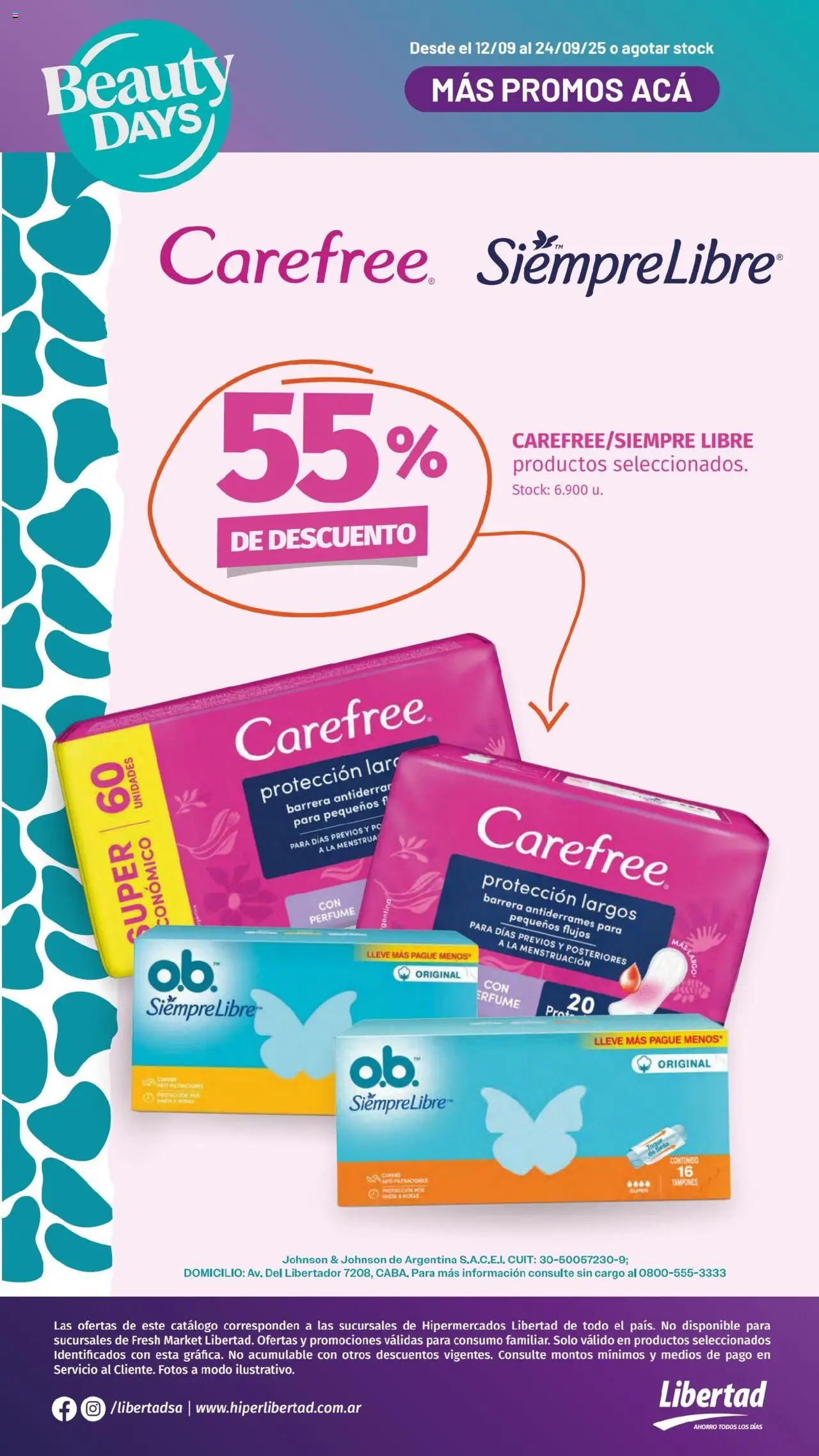 Hipermercado Libertad - Especial Beauty Days │ válido desde el 12.09.2025 | Página: 11 | Productos: Tampones, Perfume