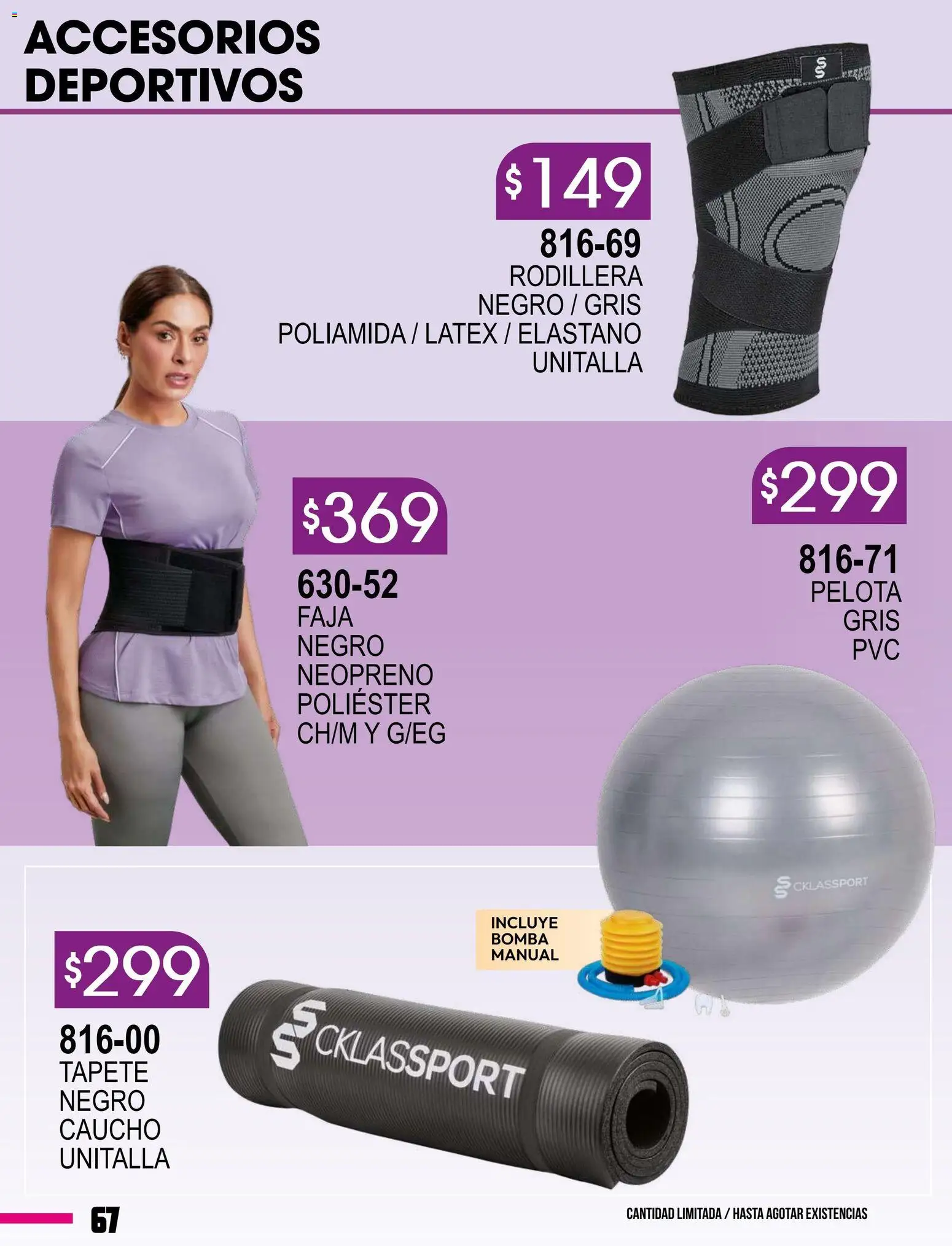 Nuevas ofertas de Cklass válidas en toda la República Mexicana desde el 08.01.2026. ¡Encuentra las mejores ofertas en Cklass catálogo Especial Supersport Caballero! | Página: 120 | Productos: Pelota, Tapete, Faja