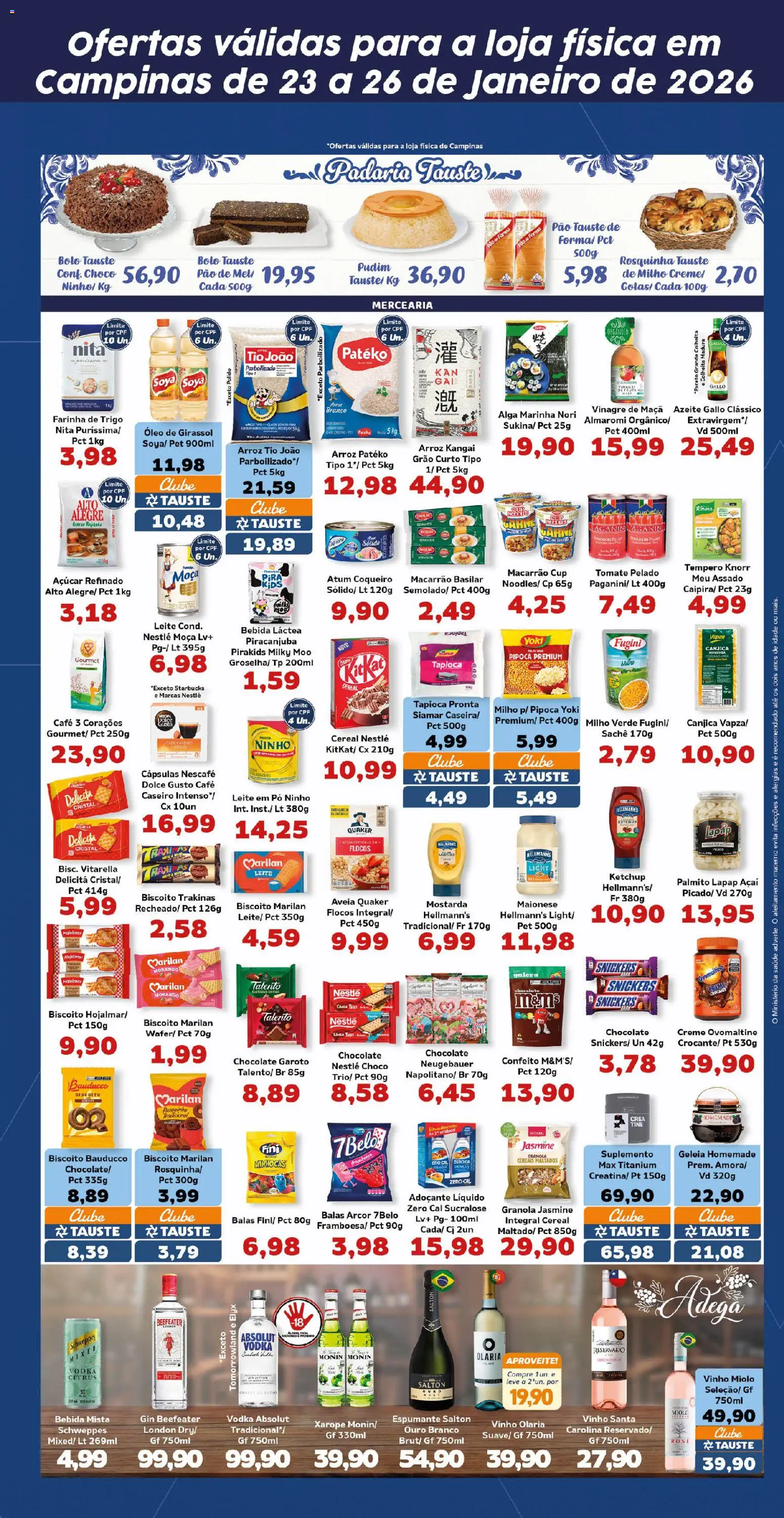 Tauste Folheto - válido de 23.01.2026 | Página: 3 | Produtos: Café, Geleia, Rosquinha, Azeite