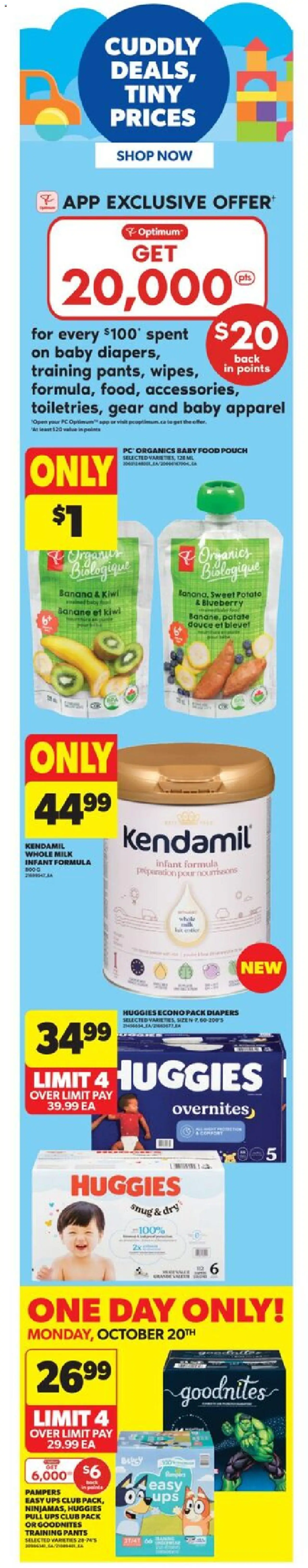 Real Canadian Superstore flyer valid from 16.10.2025 | Page: 2 | Products: Kiwi, PC, Milk, Pants