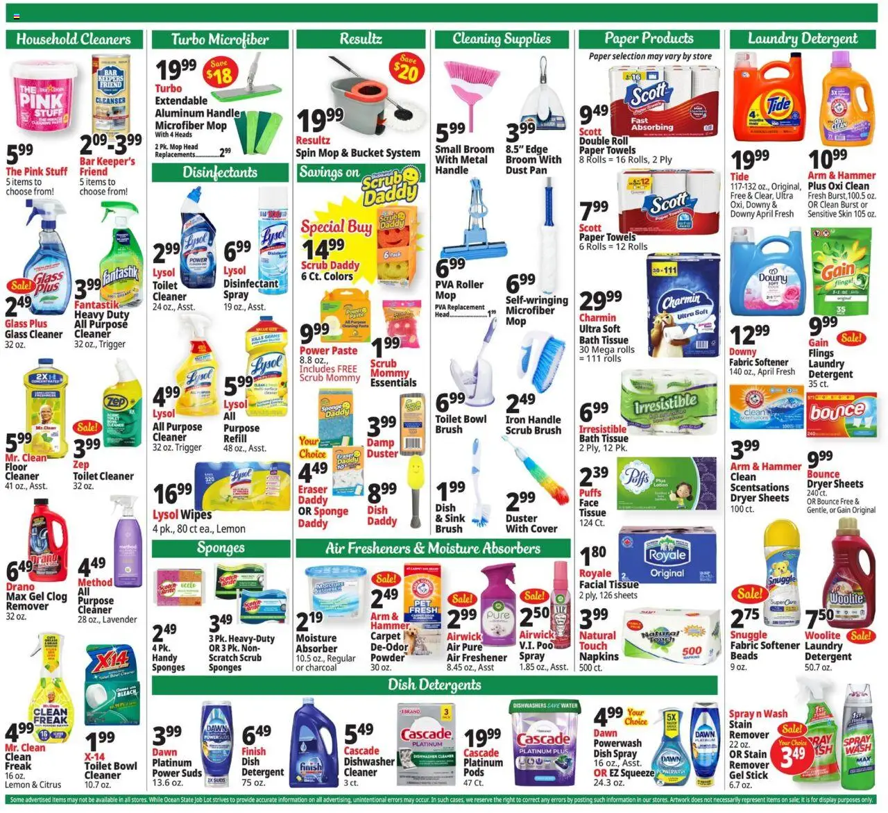 Ocean State Job Lot Weekly Ad - valid from 14.08.2025 | Page: 18 | Products: Eraser, Pan, Fabric softener, Dryer