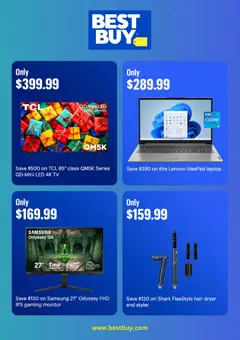 Preview of Best Buy weekly ads valid from 30.11.2025 | Page: 3 | Products: Monitor, Hair dryer, Laptop, Dryer