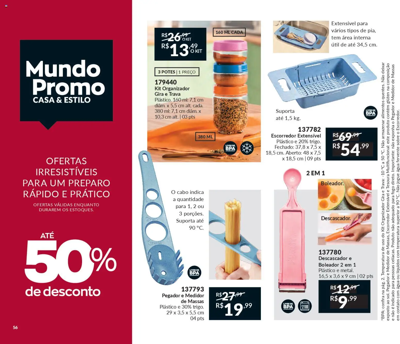 Avon Folheto - válido de 19.12.2025 | Página: 56 | Produtos: Escorredor, Organizador, Multifuncional, Cabo