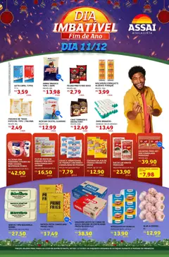 Encarte Assaí Atacadista - ES - Pré-Visualização do folheto da loja Assaí Atacadista, válido de 11.12.2025 | Página: 1 | Produtos: Farinha de trigo, Salsicha, Muçarela, Batata frita