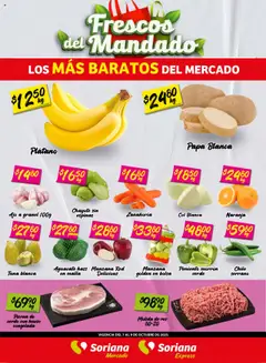 Vista previa de Soriana - Frescos del Mandado Mercado: Ver, Tab, Chis, Camp, Yuc y Q. Roo, nuevo folleto de la tienda, válido en México a partir del 07.10.2025