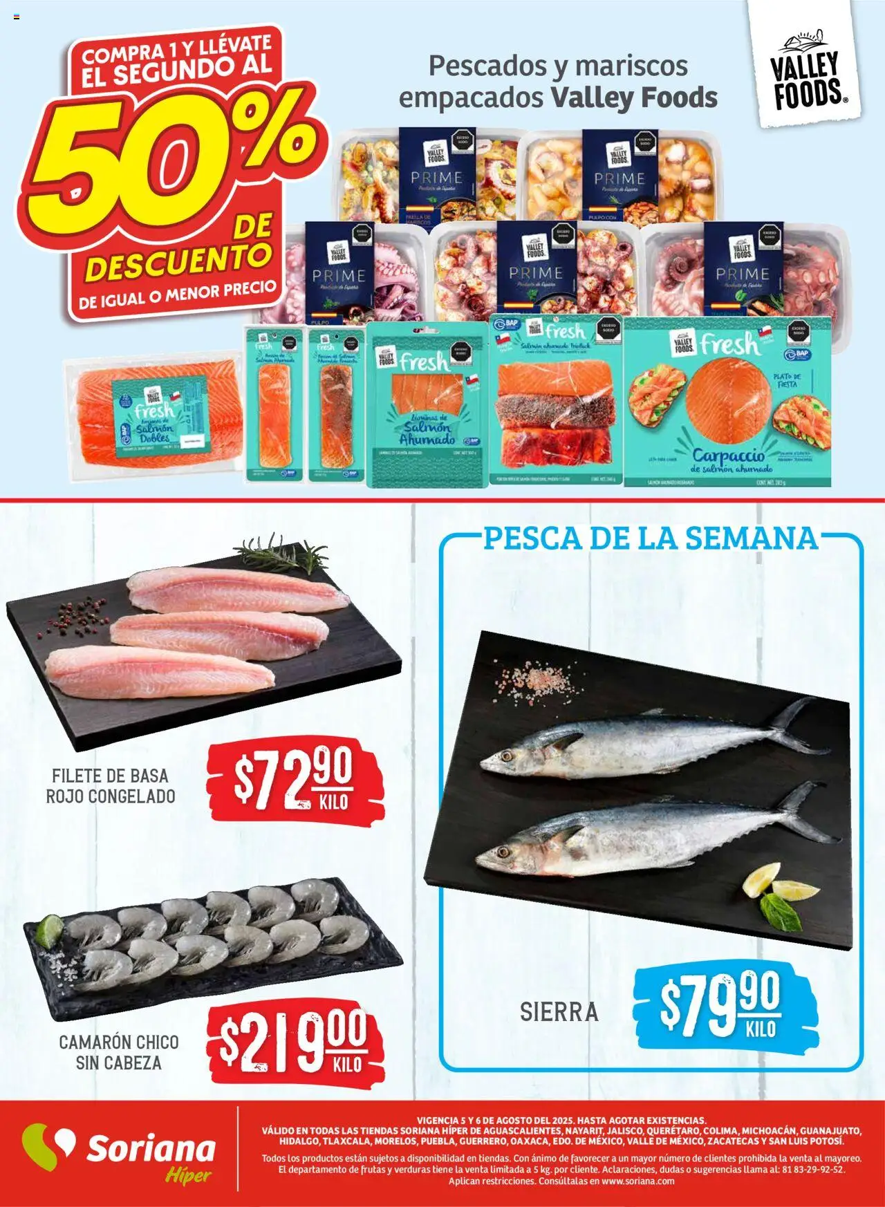 Nuevas ofertas de Soriana válidas en toda la República Mexicana desde el 05.08.2025. ¡Encuentra las mejores ofertas en Soriana folleto! | Página: 5 | Productos: Sierra